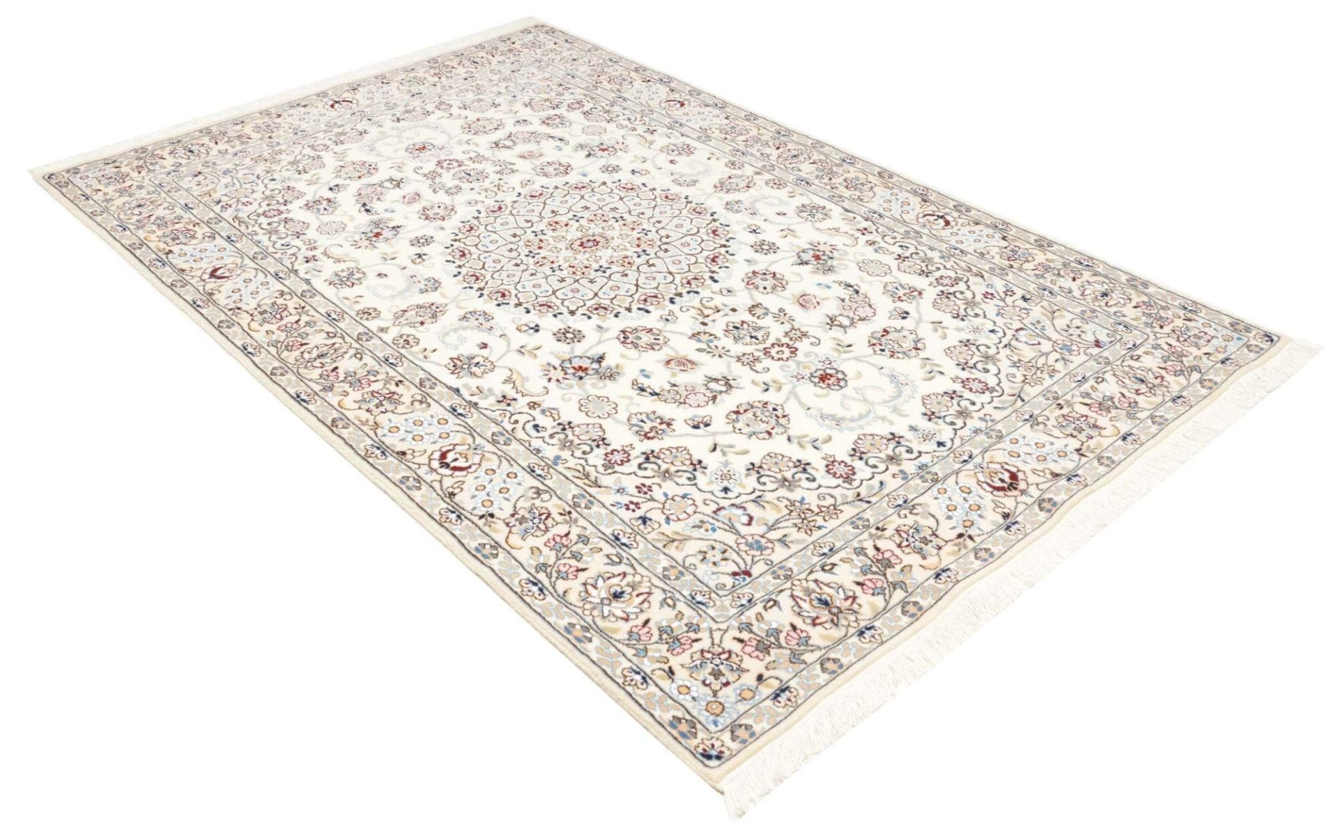 nain-teppich-157-x-243-cm-florales-muster-handgeknupft-2 Nain Perserteppich aus Iran, 157 × 243 cm