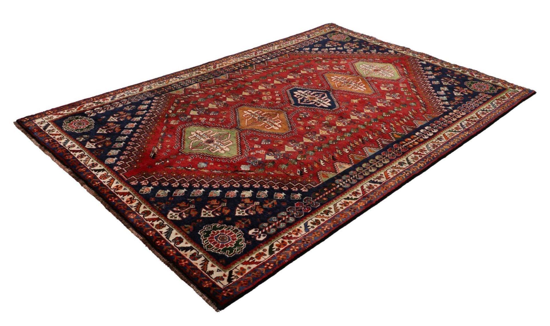 Shiraz Perserteppich 171 × 255 cm aus Wolle, handgeknüpft