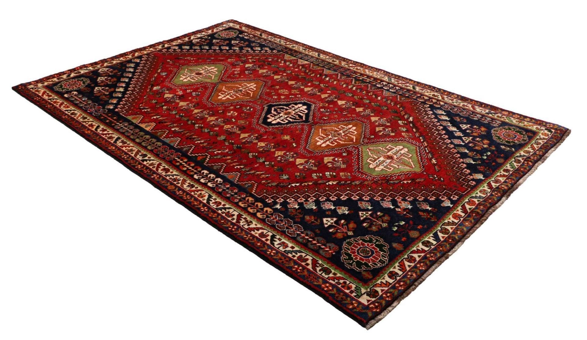 Shiraz Perserteppich 171 × 255 cm aus Wolle, handgeknüpft