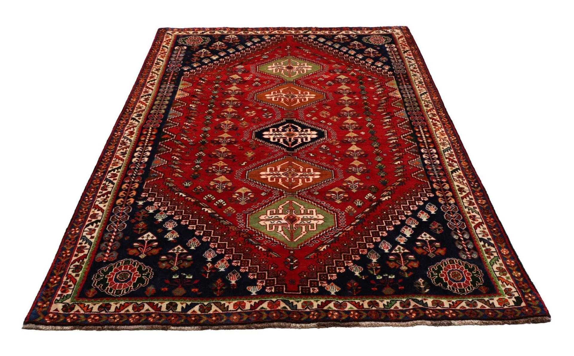 Shiraz Perserteppich 171 × 255 cm aus Wolle, handgeknüpft