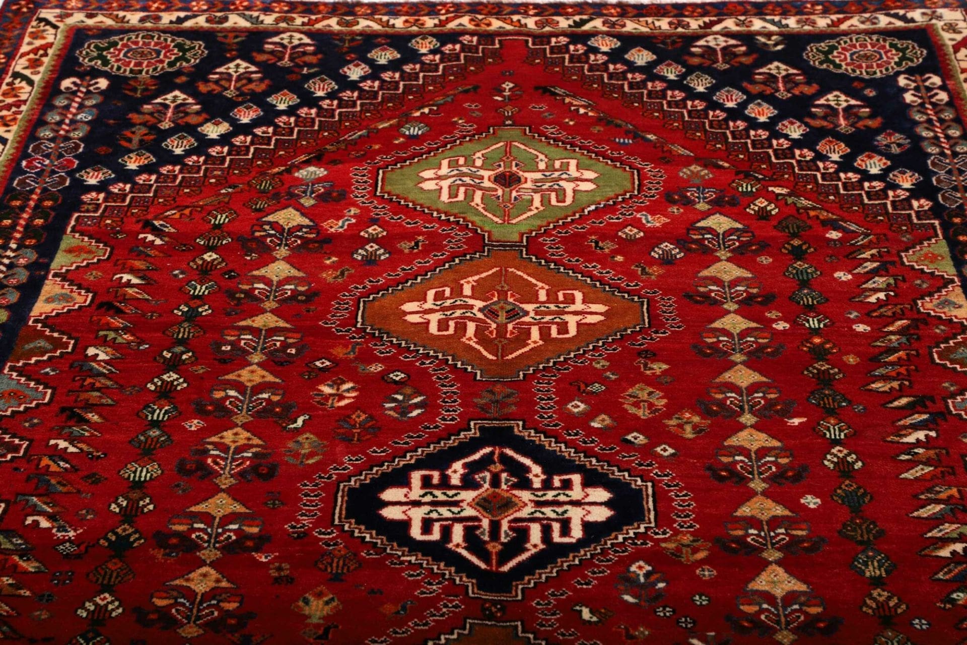 Shiraz Perserteppich 171 × 255 cm aus Wolle, handgeknüpft