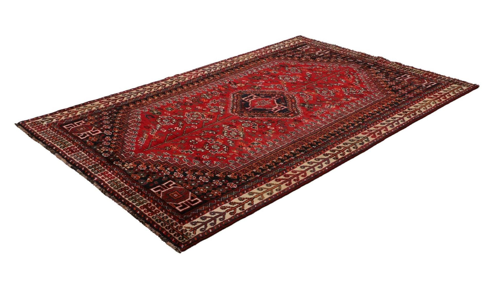 Shiraz Perserteppich 165 × 248 cm aus Wolle, handgeknüpft