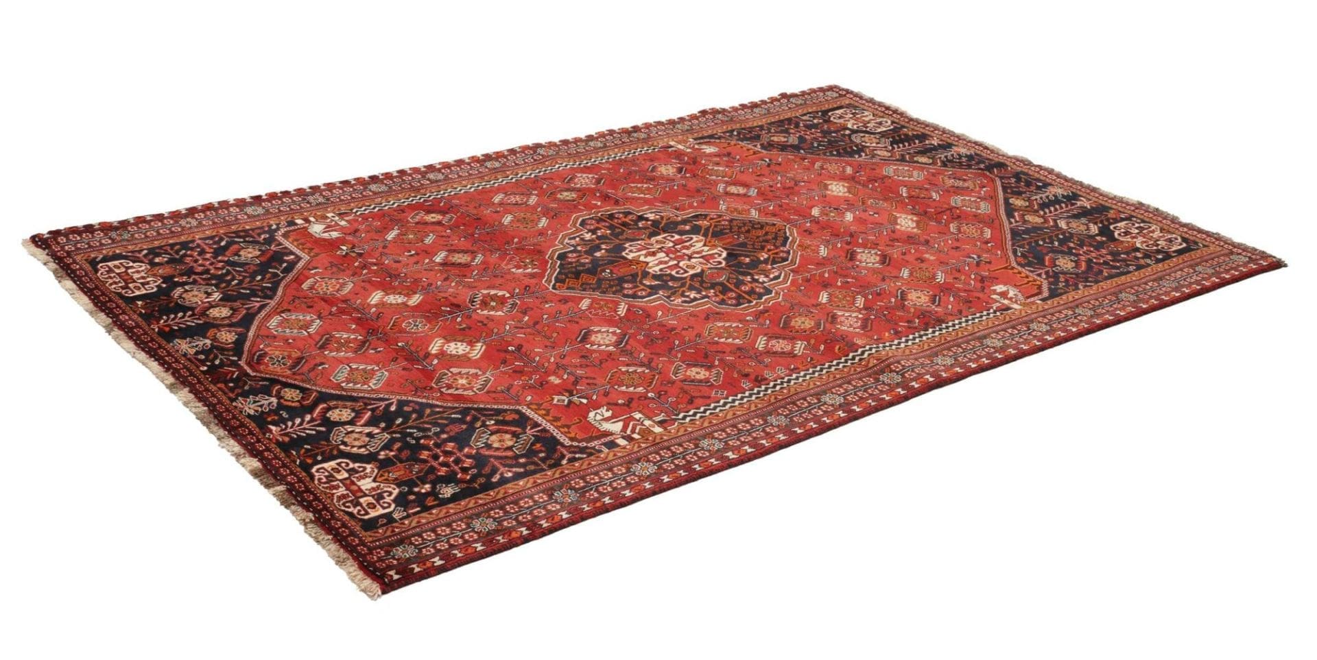 Handgeknüpfter Qashqai Perserteppich, 163 × 255 cm, Wolle