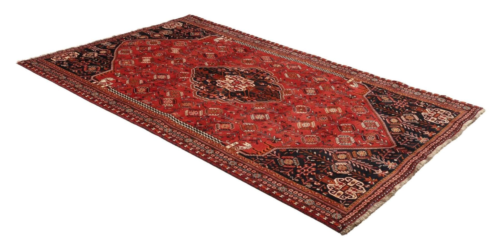 Handgeknüpfter Qashqai Perserteppich, 163 × 255 cm, Wolle
