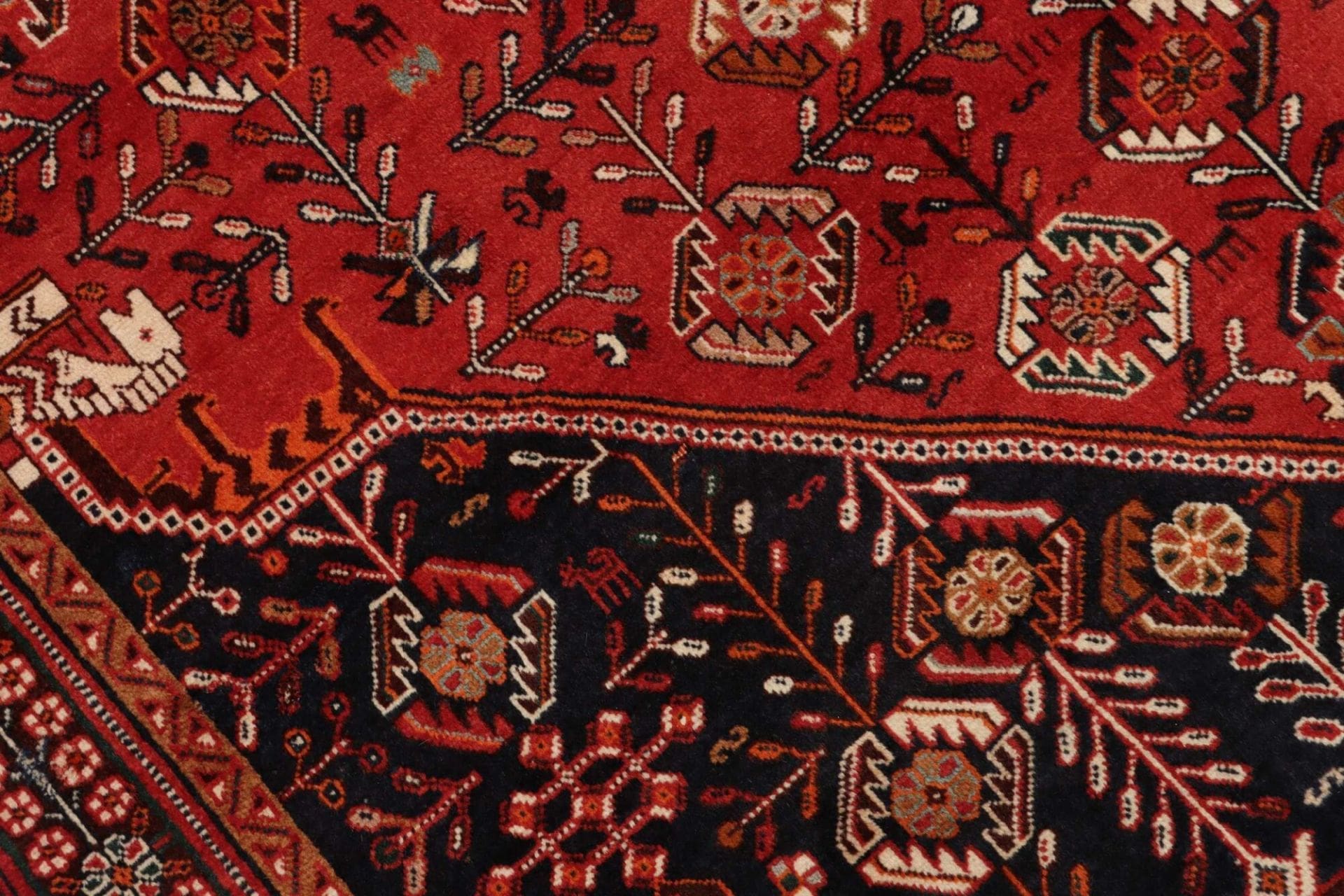 Handgeknüpfter Qashqai Perserteppich, 163 × 255 cm, Wolle