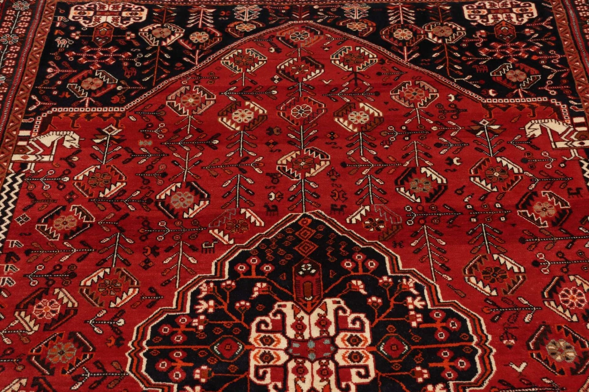 Handgeknüpfter Qashqai Perserteppich, 163 × 255 cm, Wolle