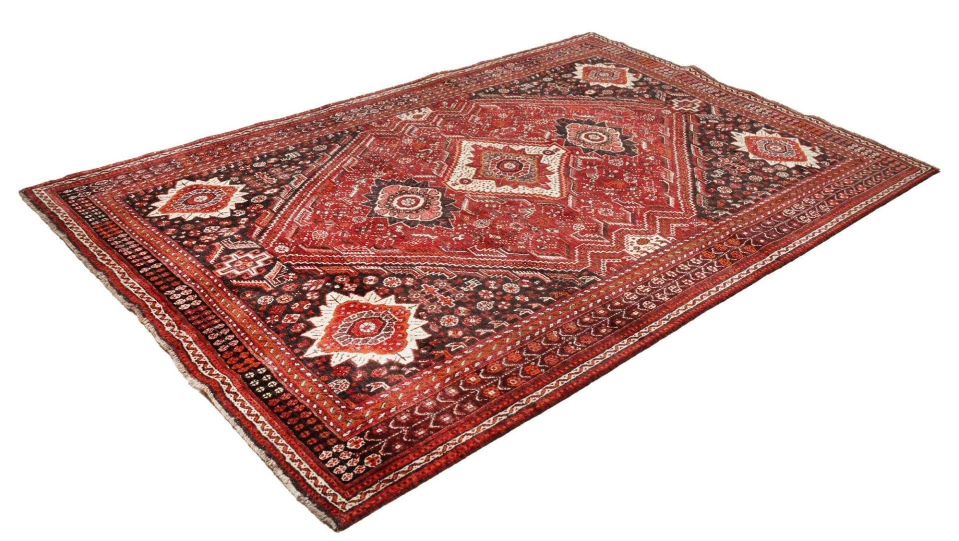Handgeknüpfter Shiraz Perserteppich, 171 × 248 cm, Wolle