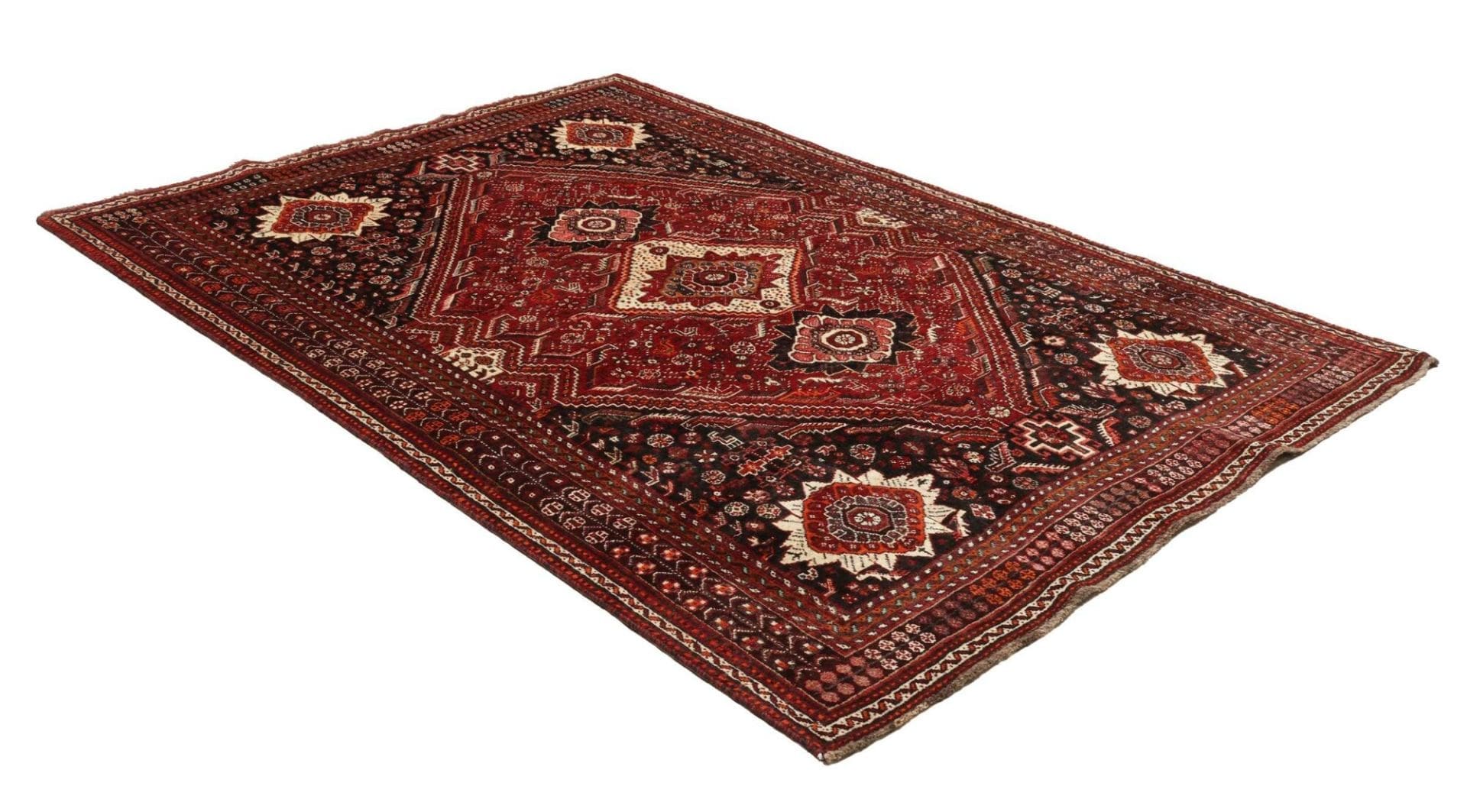 Handgeknüpfter Shiraz Perserteppich, 171 × 248 cm, Wolle