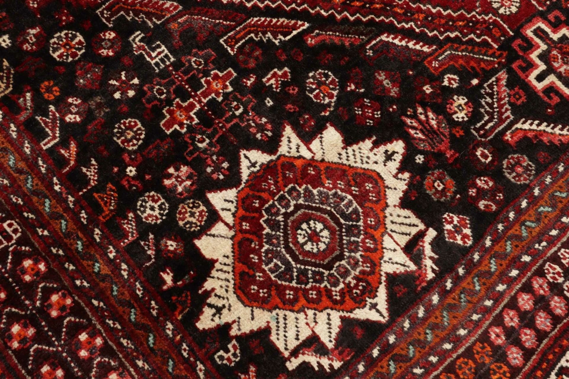 Handgeknüpfter Shiraz Perserteppich, 171 × 248 cm, Wolle