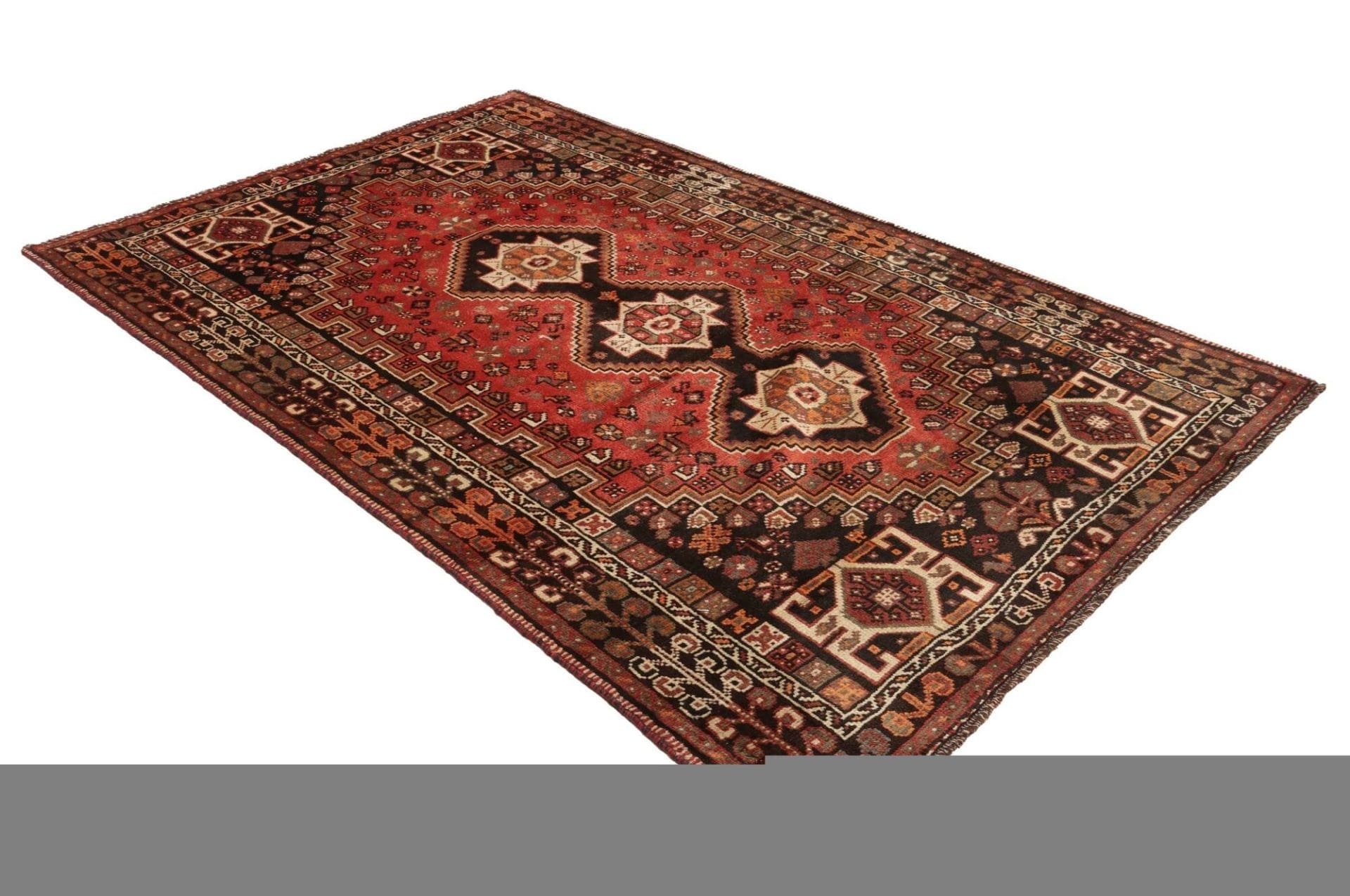 Handgeknüpfter Shiraz Perserteppich, 168 × 268 cm, Wolle