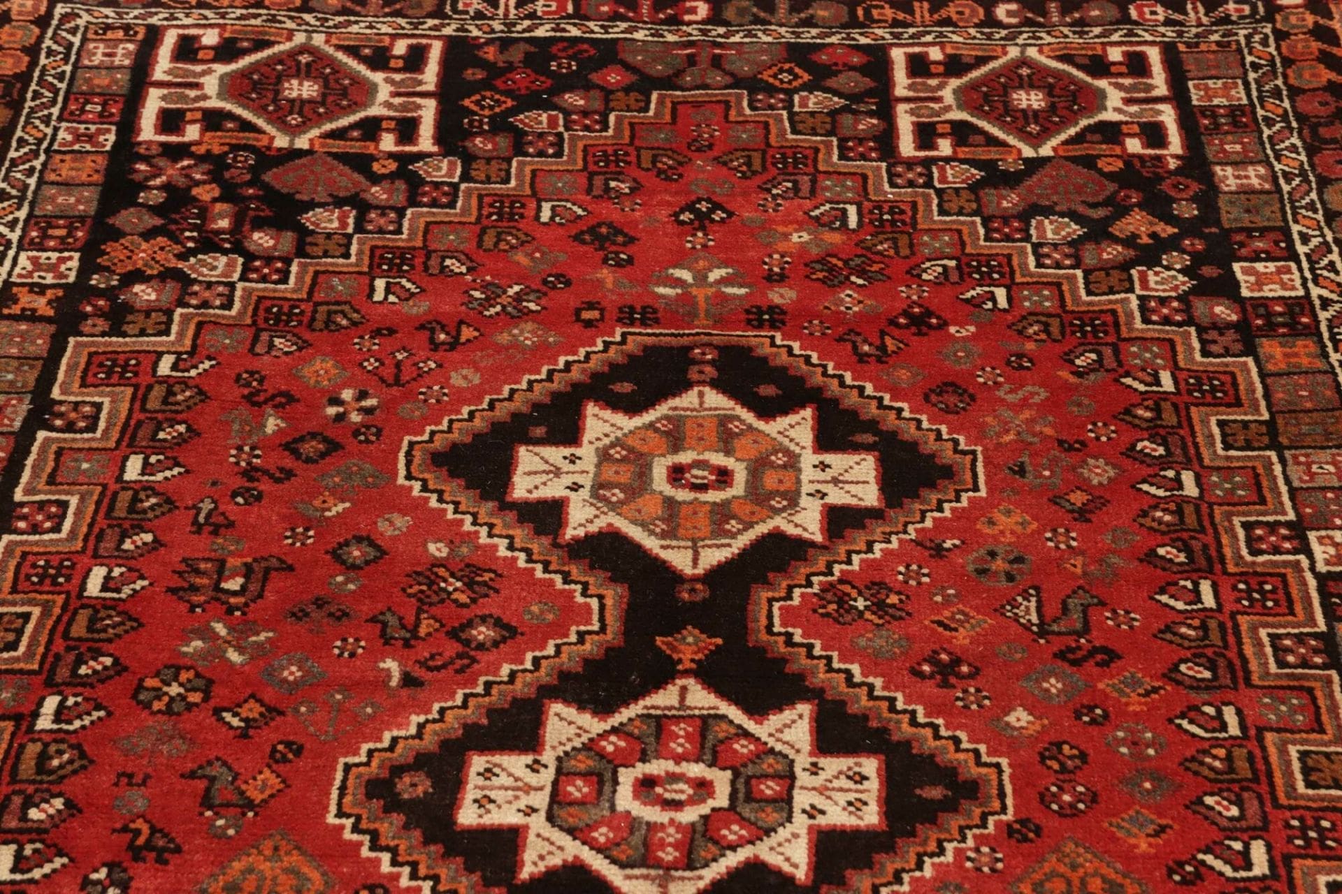Handgeknüpfter Shiraz Perserteppich, 168 × 268 cm, Wolle