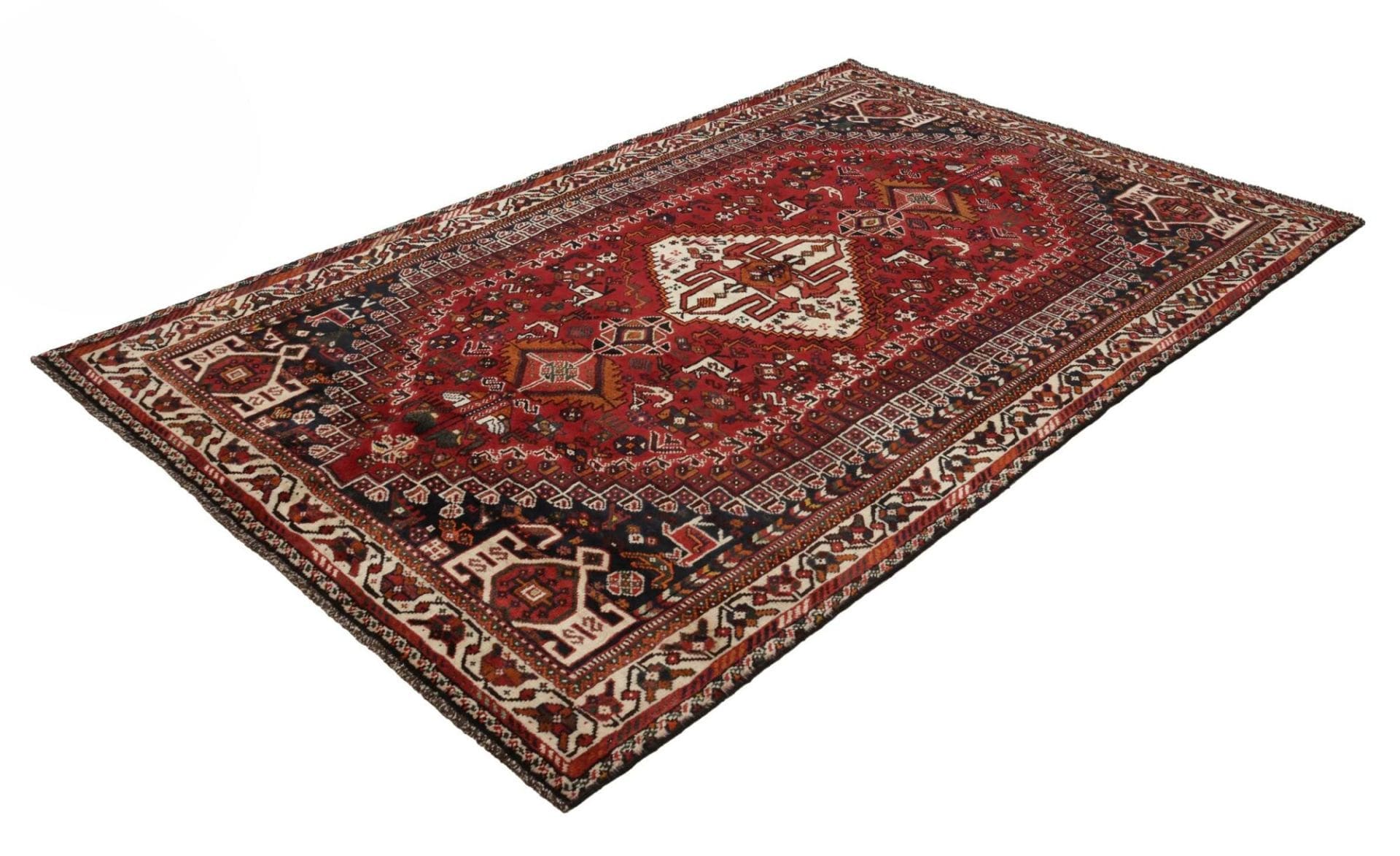 shiraz-orientteppich-163-x-253cm-handgeknupft-aus-wolle-1 Shiraz Perserteppich 163 × 253 cm aus Wolle, handgeknüpft