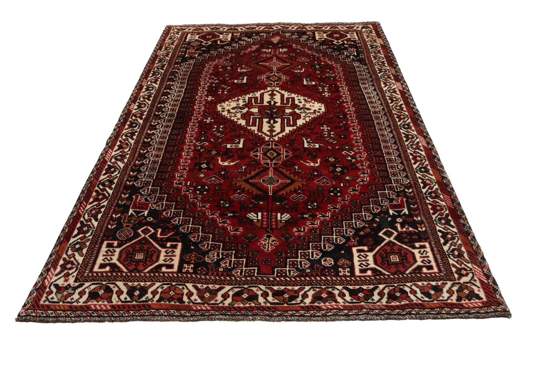 shiraz-orientteppich-163-x-253cm-handgeknupft-aus-wolle-3 Shiraz Perserteppich 163 × 253 cm aus Wolle, handgeknüpft