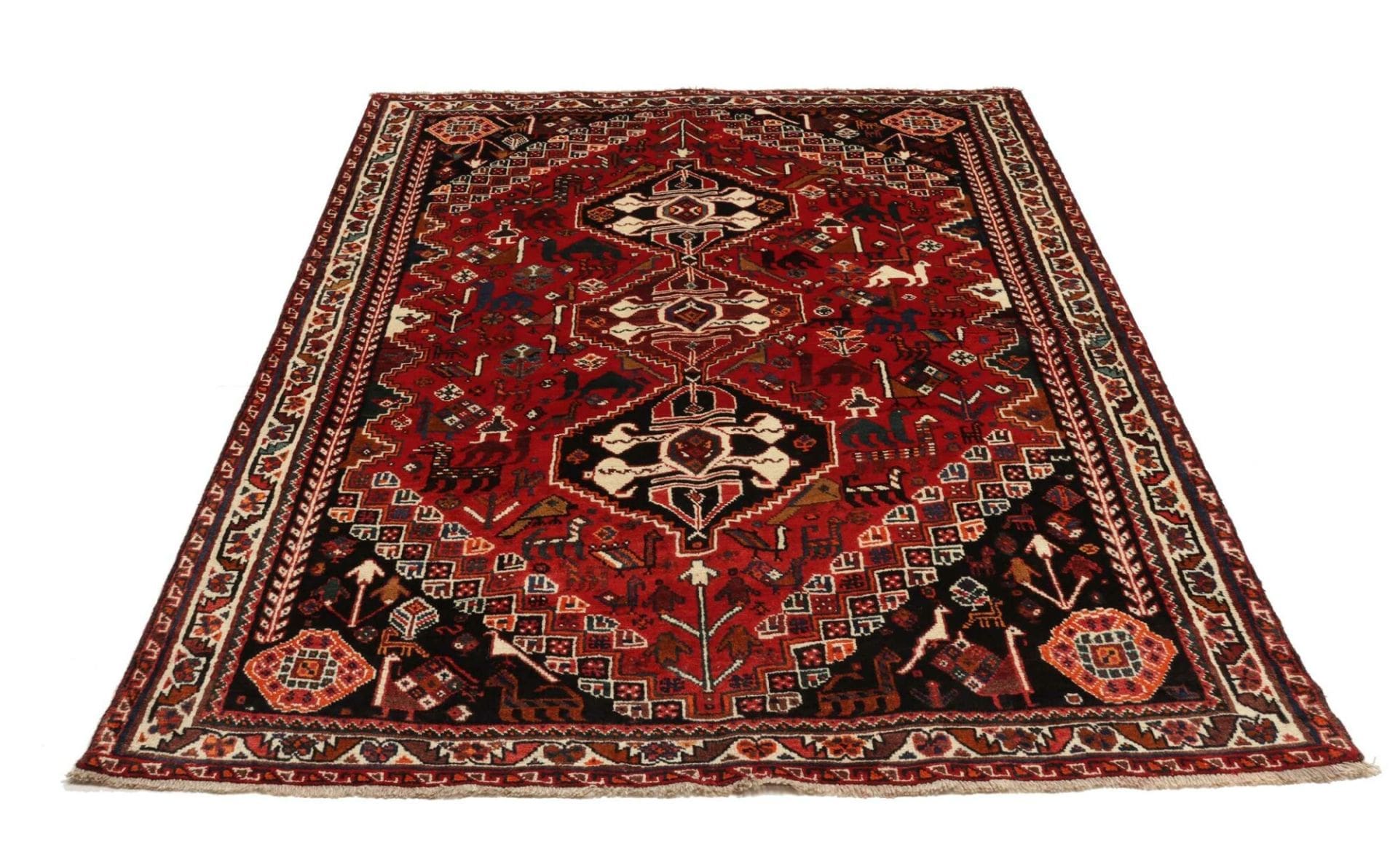 Qashqai Perserteppich 176 × 257 cm aus Wolle, handgeknüpft