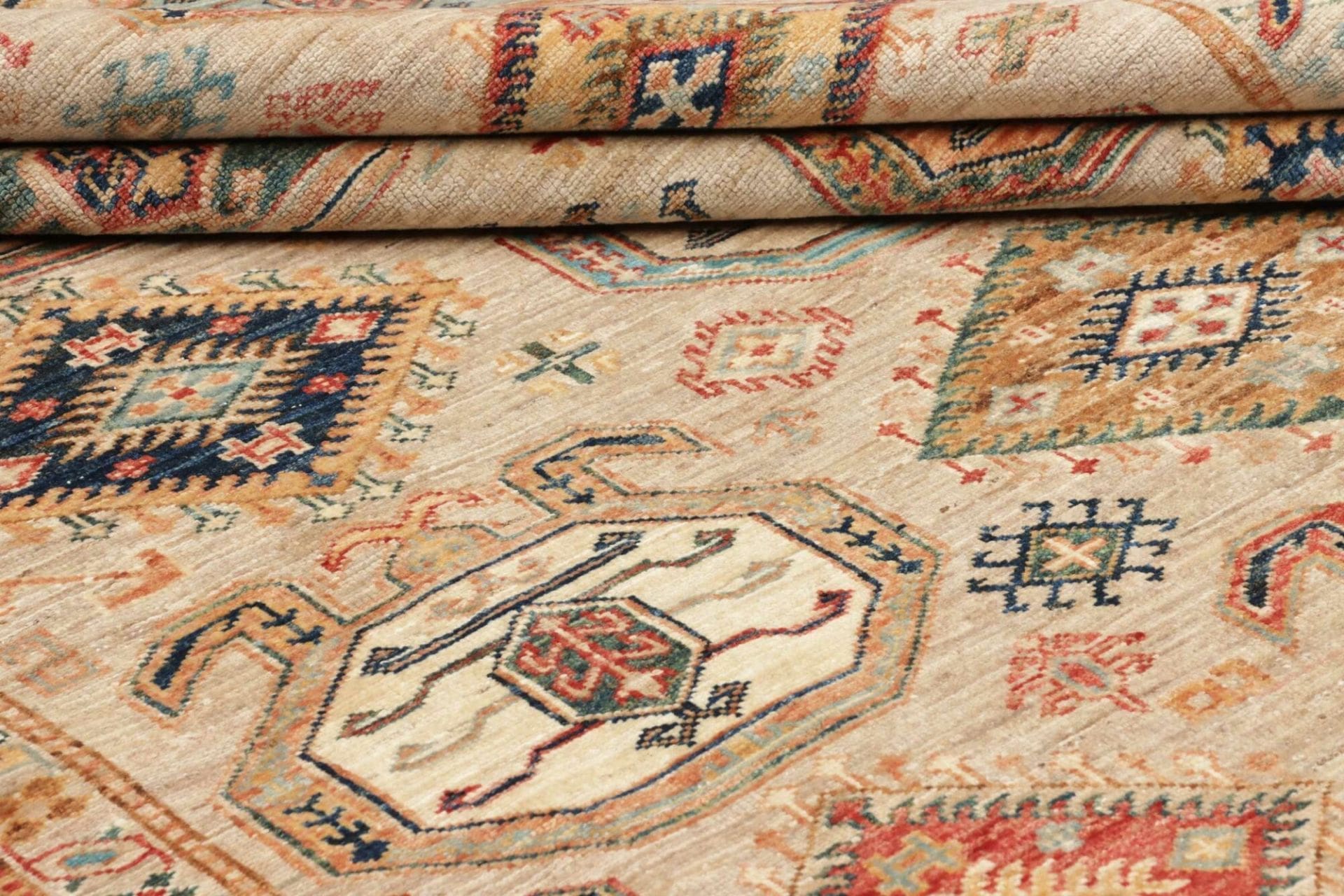Kazak Orientteppich 170 × 218 cm aus Wolle, handgeknüpft
