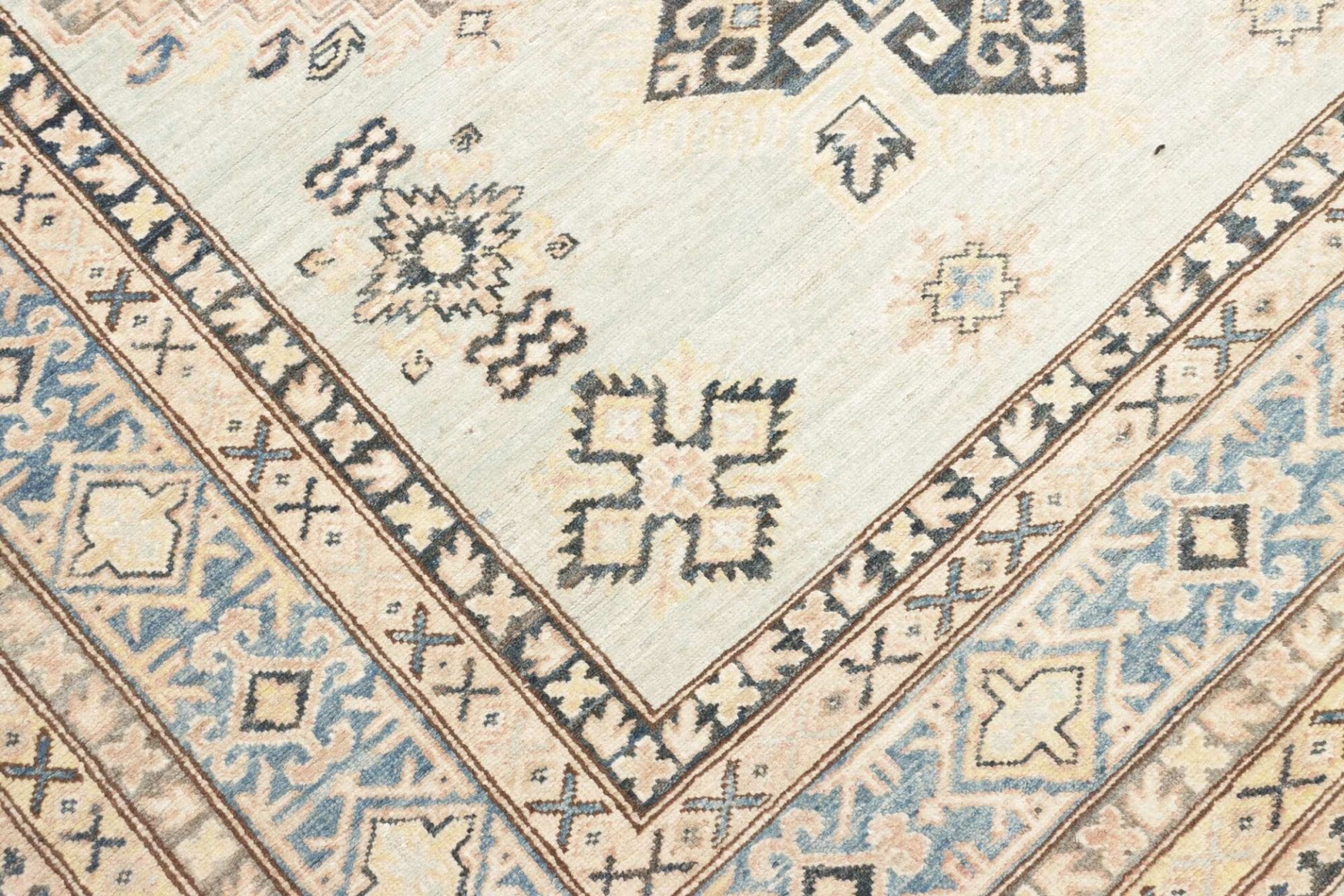 kazak-teppich-168-x-247-cm-handgeknupft-geometrische-muster-orientteppich-5 Handgeknüpfter Kazak Orientteppich, 168 × 247 cm, Wolle