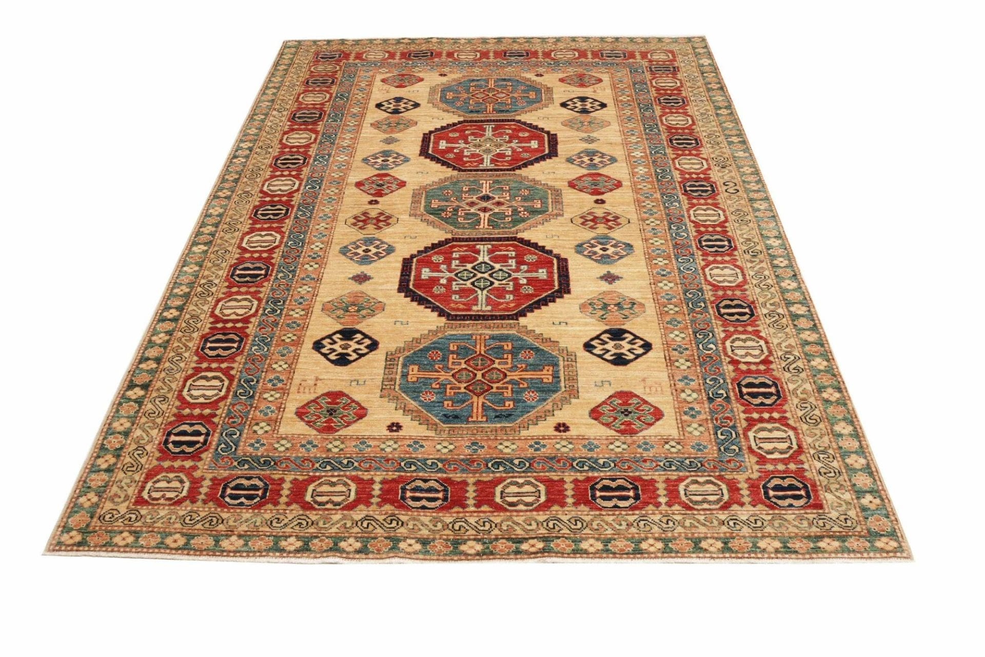 Handgeknüpfter Kazak Orientteppich, 175 × 238 cm, Wolle