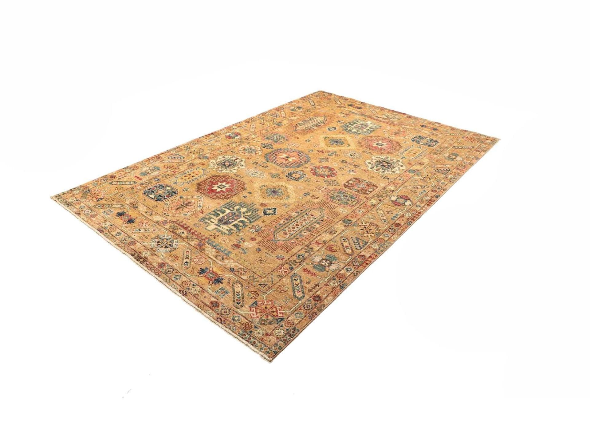orientteppich-samarkand-170-x-243-cm-handgeknupft-wolle-bunt-1 Handgeknüpfter Samarkand Orientteppich 170 × 243 cm