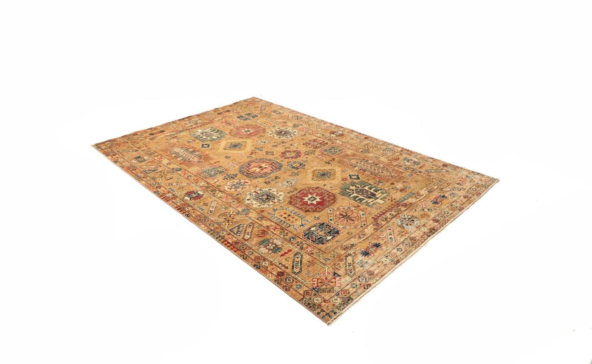 orientteppich-samarkand-170-x-243-cm-handgeknupft-wolle-bunt-2 Handgeknüpfter Samarkand Orientteppich 170 × 243 cm