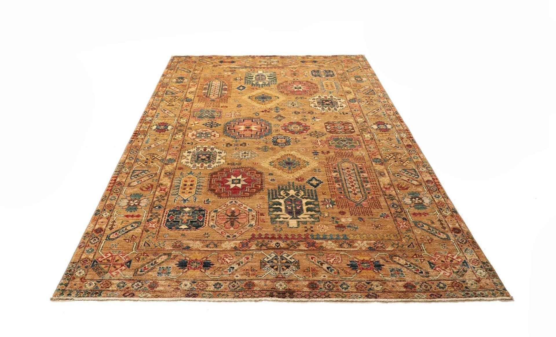 orientteppich-samarkand-170-x-243-cm-handgeknupft-wolle-bunt-3 Handgeknüpfter Samarkand Orientteppich 170 × 243 cm