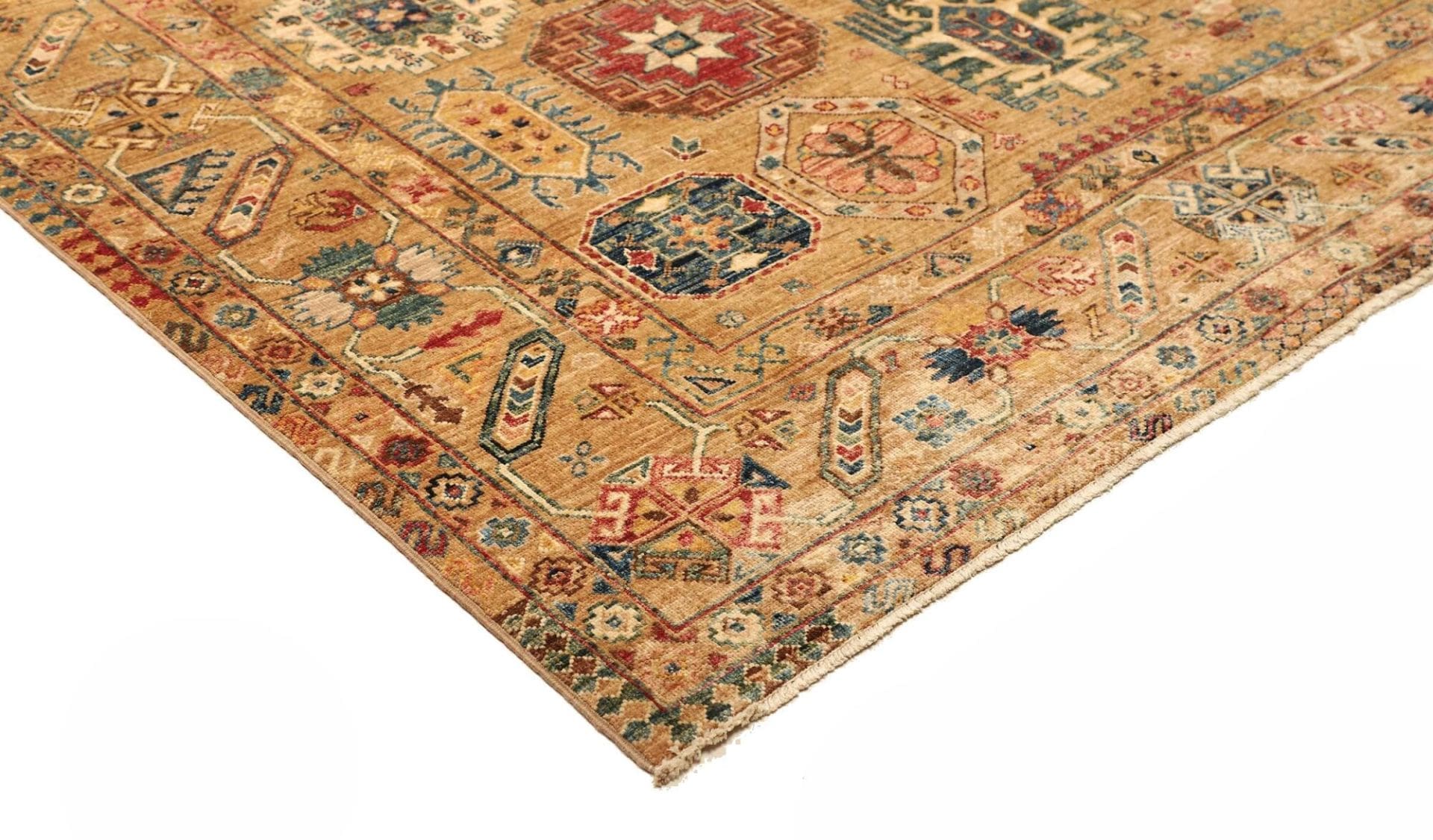 orientteppich-samarkand-170-x-243-cm-handgeknupft-wolle-bunt-4 Handgeknüpfter Samarkand Orientteppich 170 × 243 cm