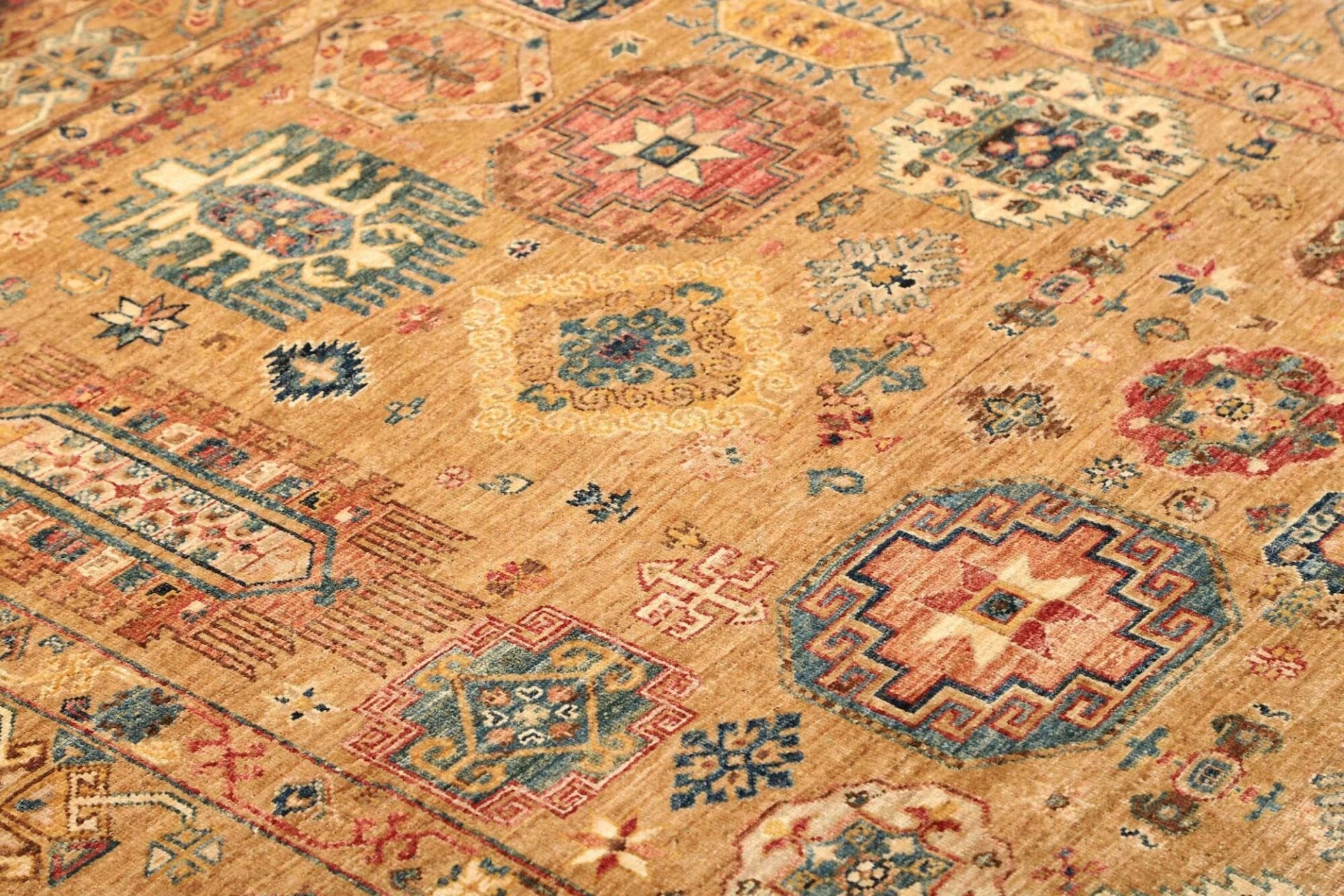 orientteppich-samarkand-170-x-243-cm-handgeknupft-wolle-bunt-6 Handgeknüpfter Samarkand Orientteppich 170 × 243 cm