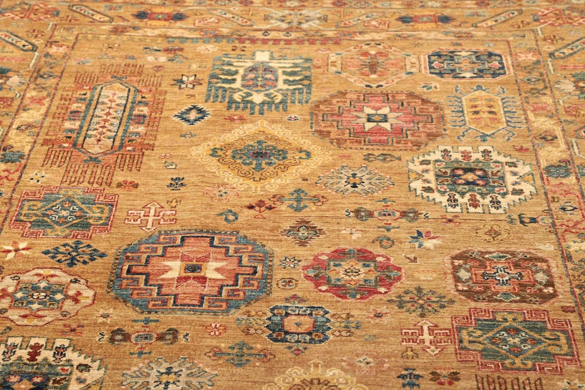 orientteppich-samarkand-170-x-243-cm-handgeknupft-wolle-bunt-7 Handgeknüpfter Samarkand Orientteppich 170 × 243 cm