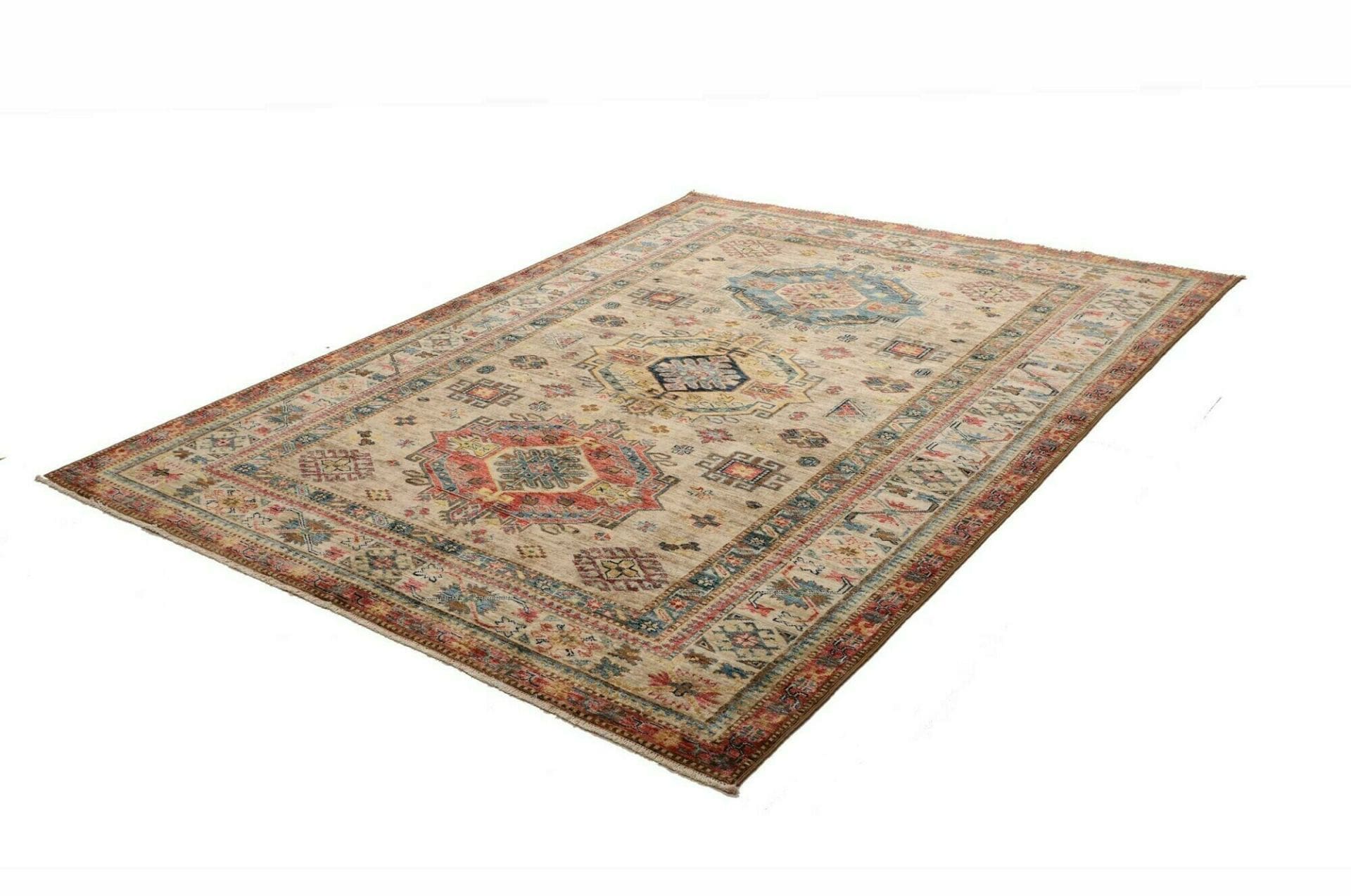 Kazak Orientteppich 170 × 234 cm aus Wolle, handgeknüpft