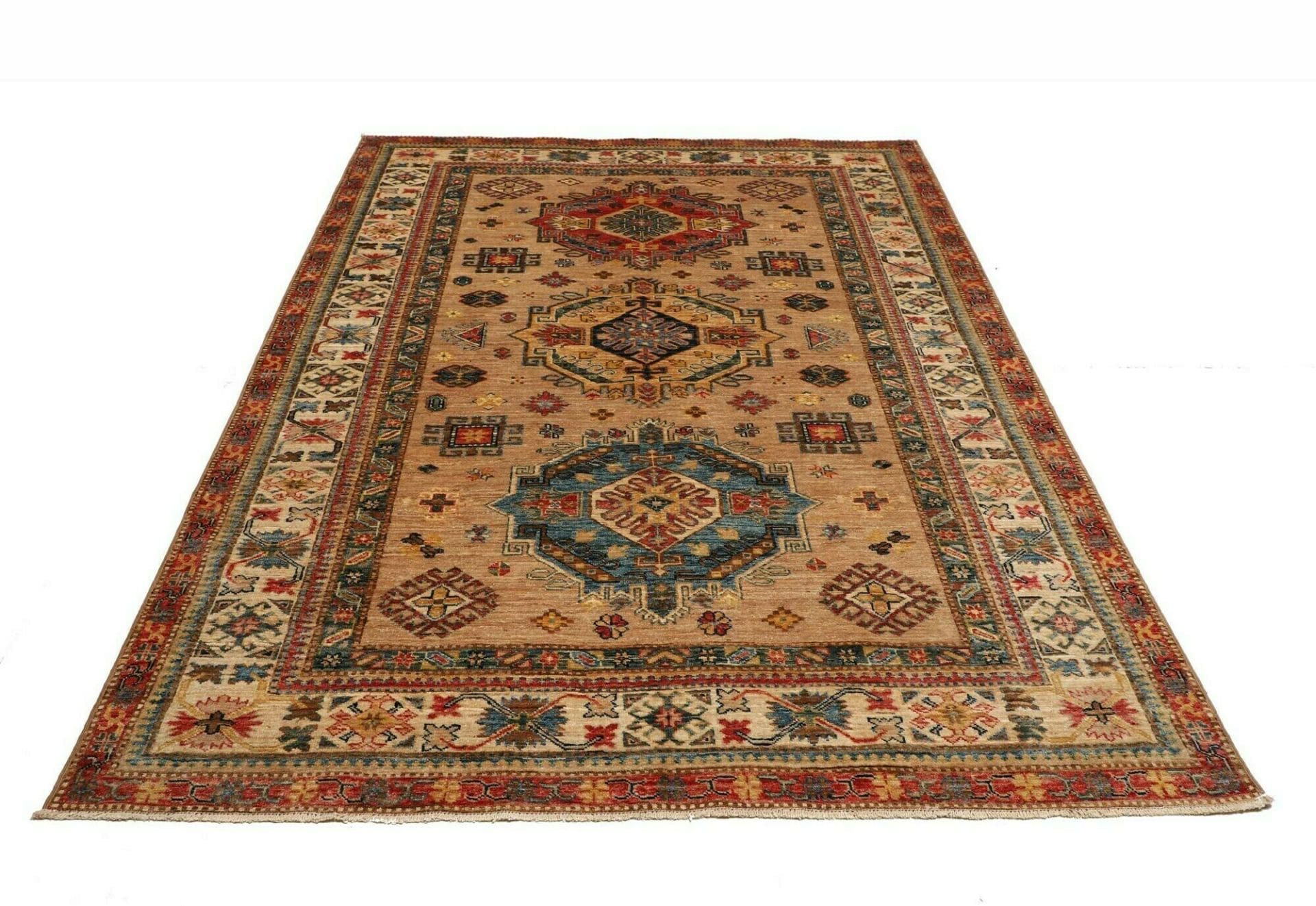 Kazak Orientteppich 170 × 234 cm aus Wolle, handgeknüpft