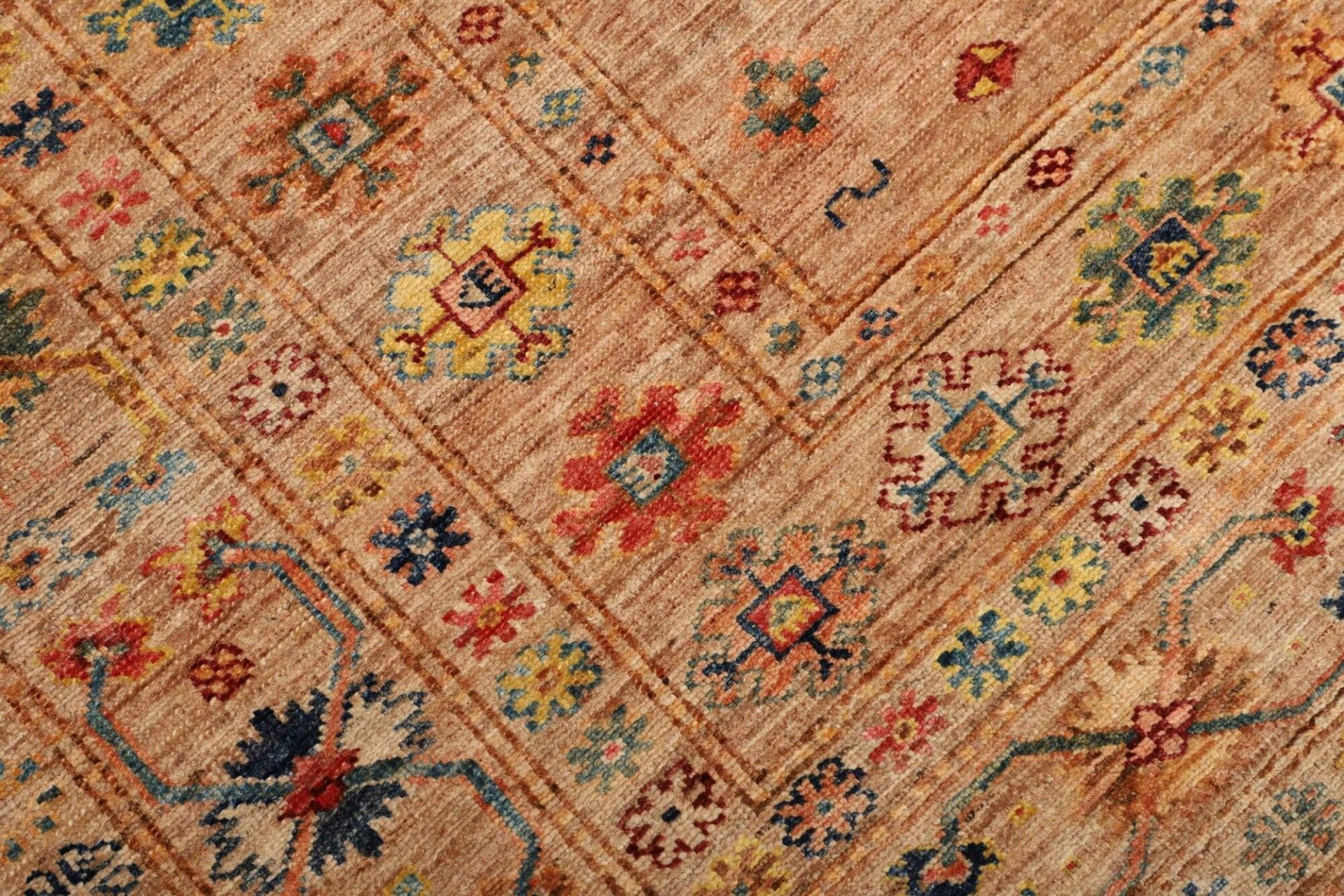 kazak-teppich-152-x-211-cm-geometrisches-muster-handgeknupft-4 Handgeknüpfter Kazak Orientteppich, 152 × 211 cm, Wolle