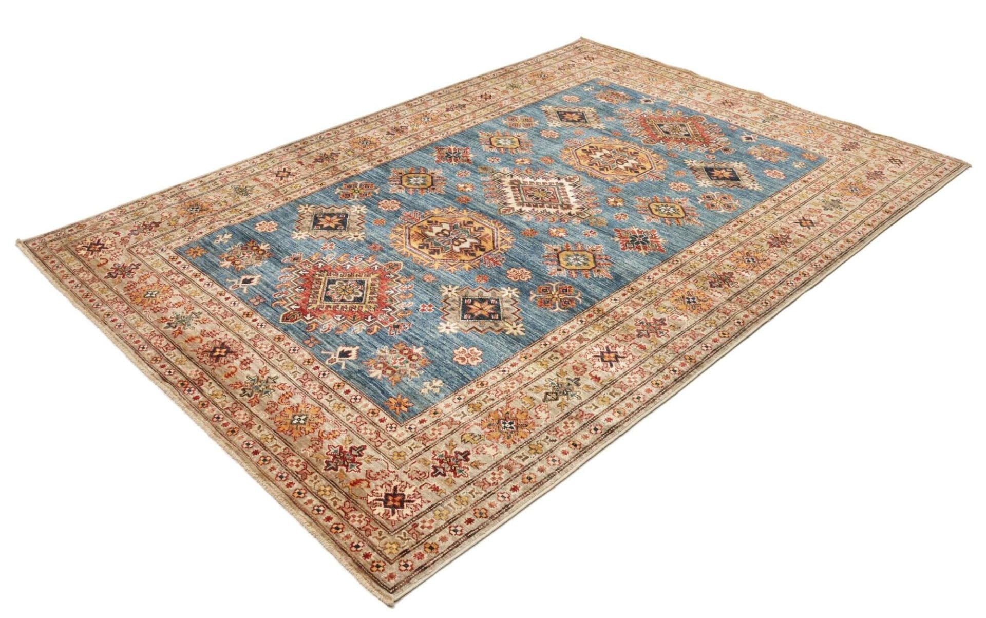 Kazak Orientteppich 177 × 248 cm aus Wolle, handgeknüpft