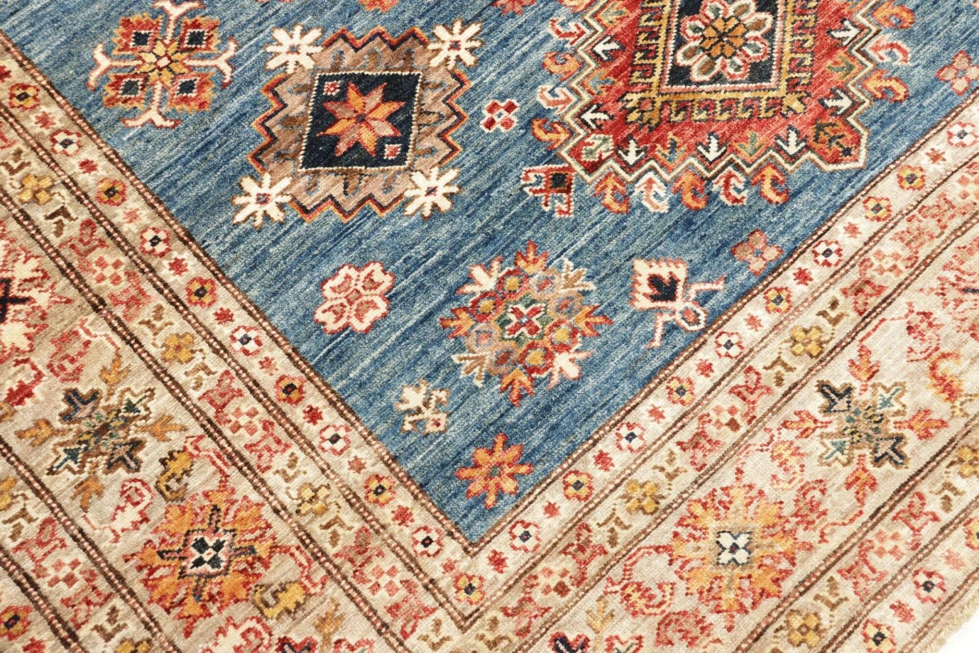 Kazak Orientteppich 177 × 248 cm aus Wolle, handgeknüpft
