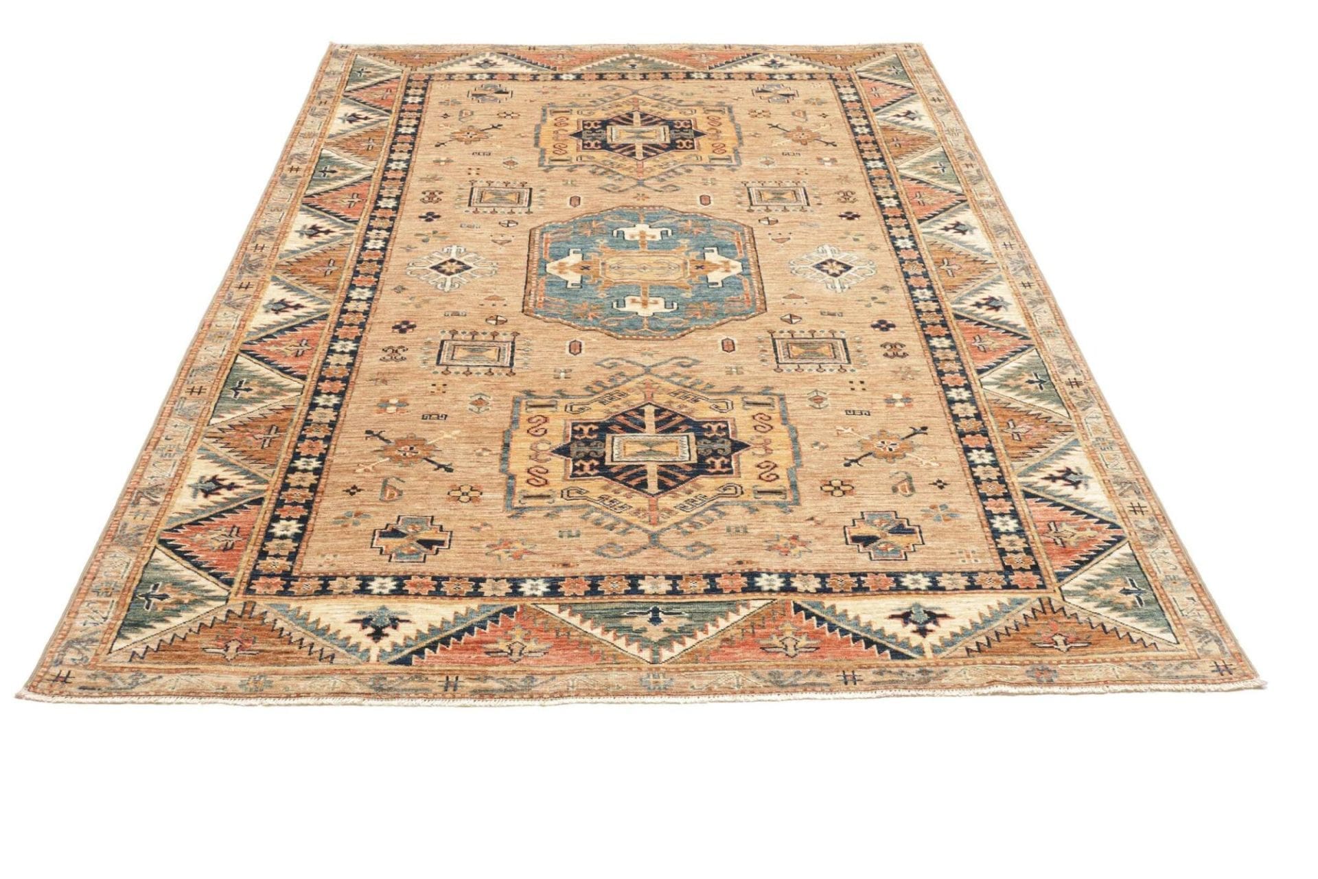 Kazak Orientteppich 171 × 238 cm aus Wolle, handgeknüpft