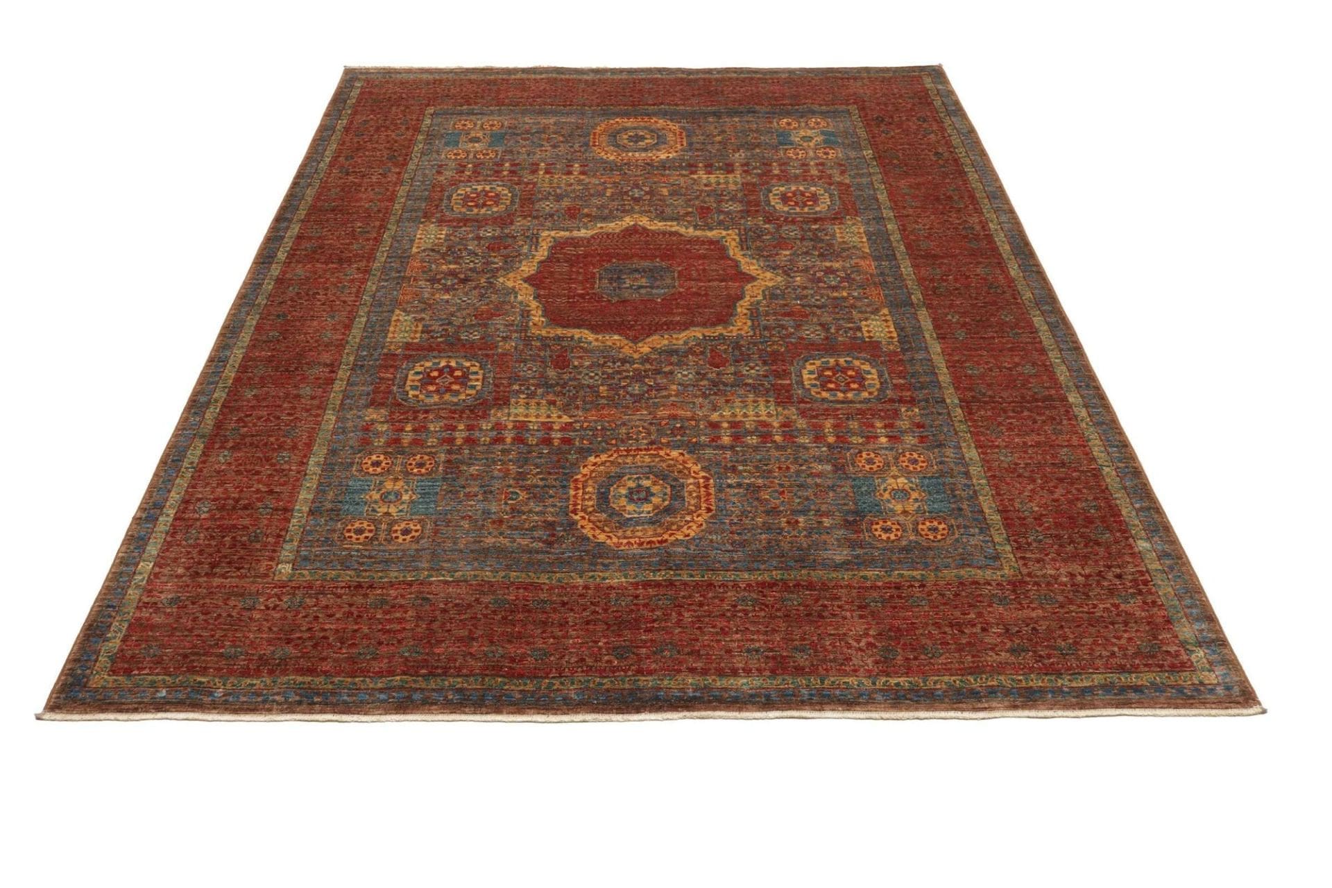 Mamluk Orientteppich 176 × 237 cm aus Wolle, handgeknüpft