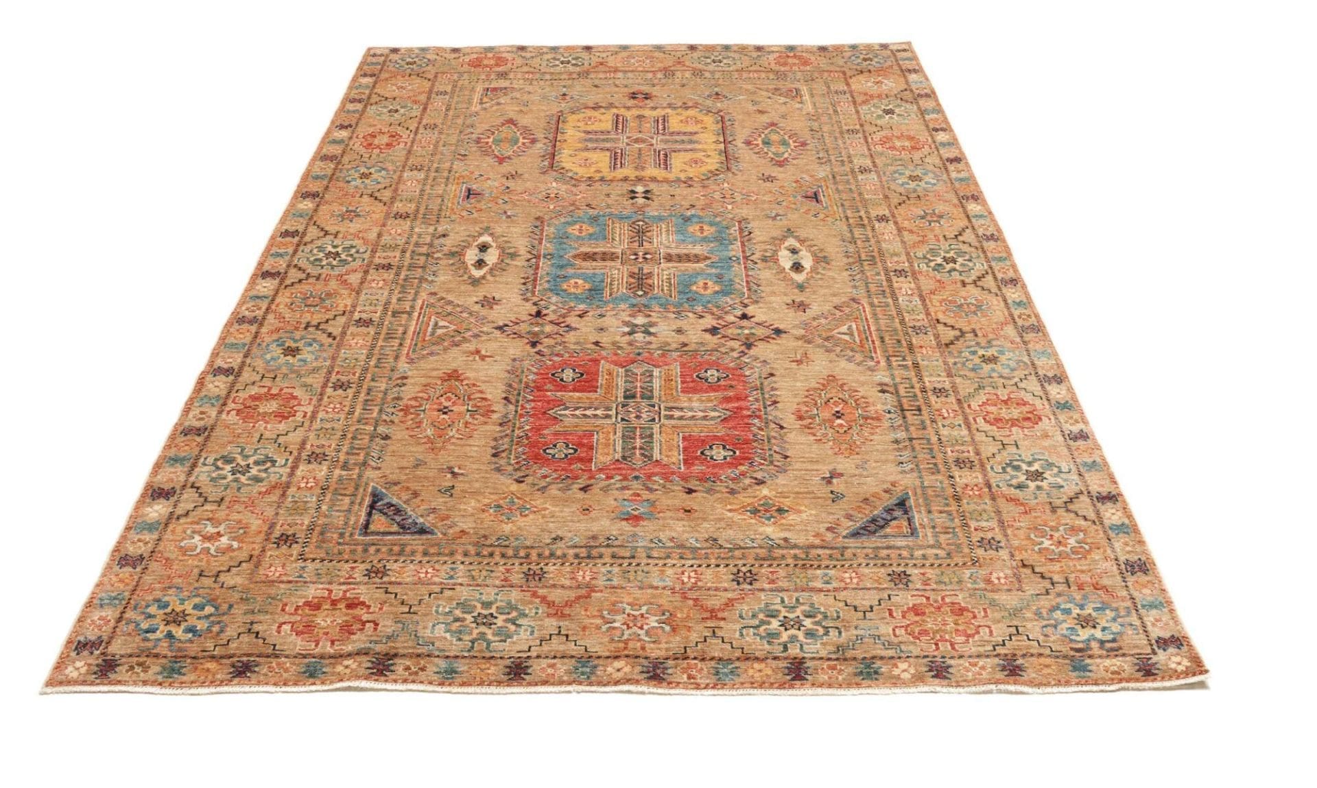 Handgeknüpfter Kazak Orientteppich, 173 × 243 cm, Wolle