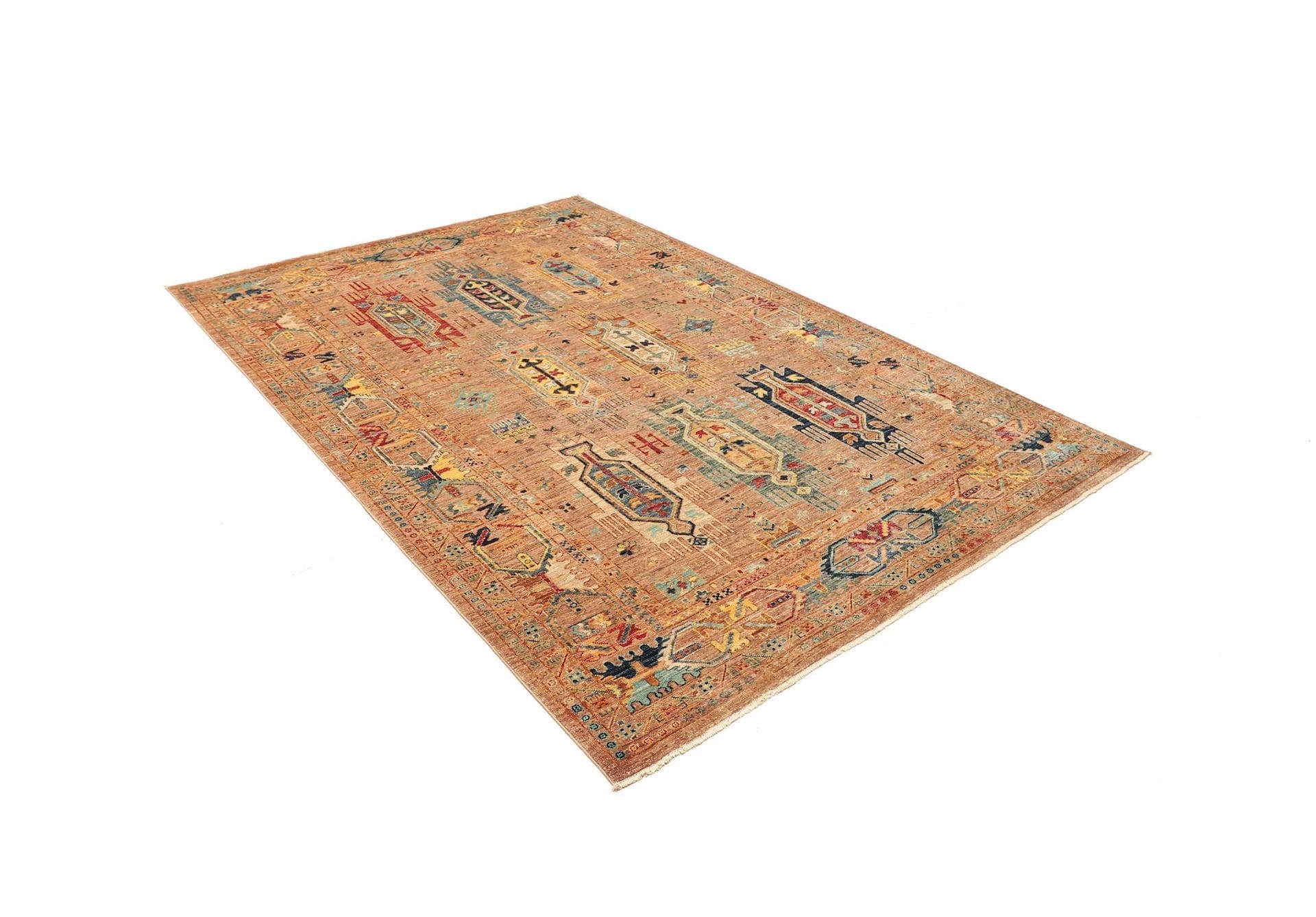 samarkand-orientteppich-169-x-245cm-handgeknupft-aus-schurwolle-2 Samarkand Orientteppich 169 × 245 cm aus Wolle, handgeknüpft