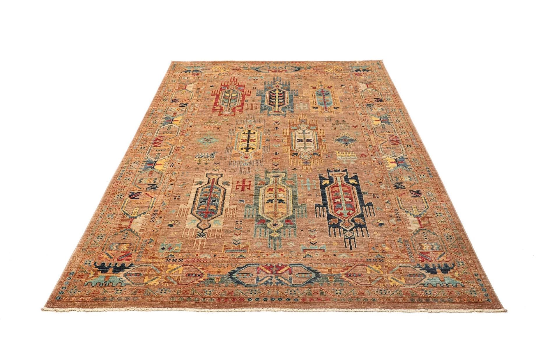 samarkand-orientteppich-169-x-245cm-handgeknupft-aus-schurwolle-3 Samarkand Orientteppich 169 × 245 cm aus Wolle, handgeknüpft