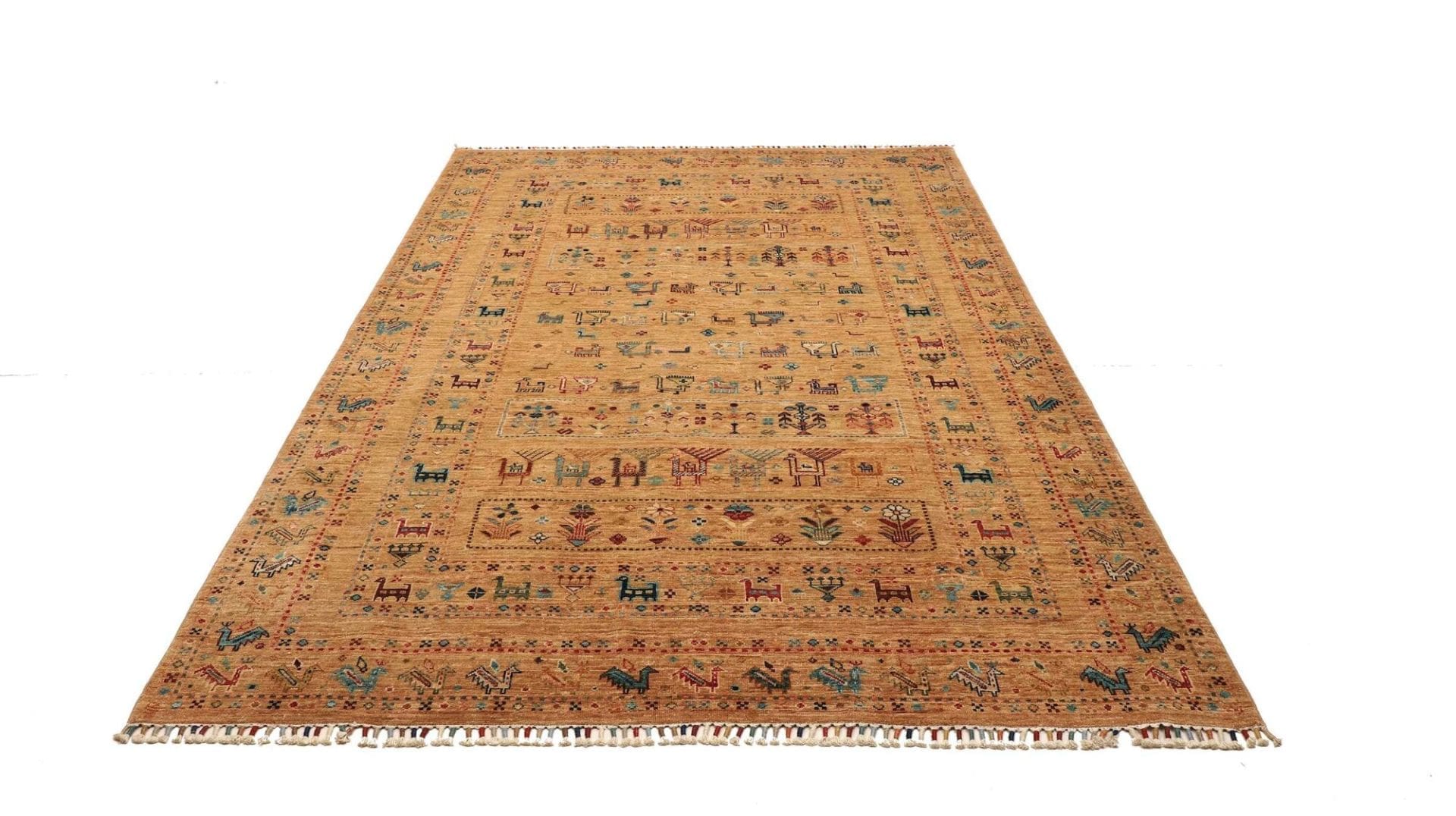 Handgeknüpfter Samarkand Orientteppich, 174 × 244 cm, Wolle