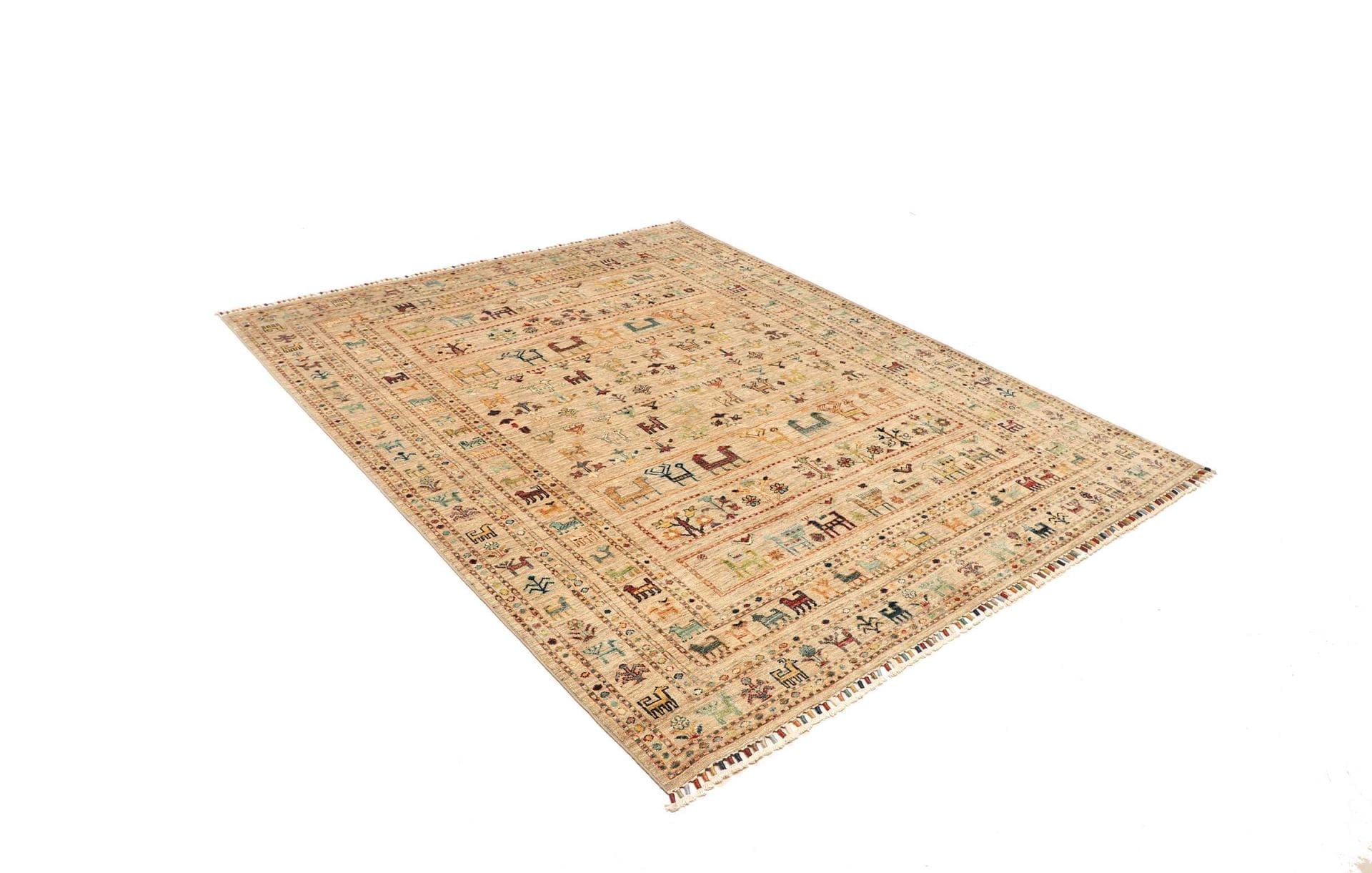 Samarkand Orientteppich 176 × 221 cm aus Wolle, handgeknüpft