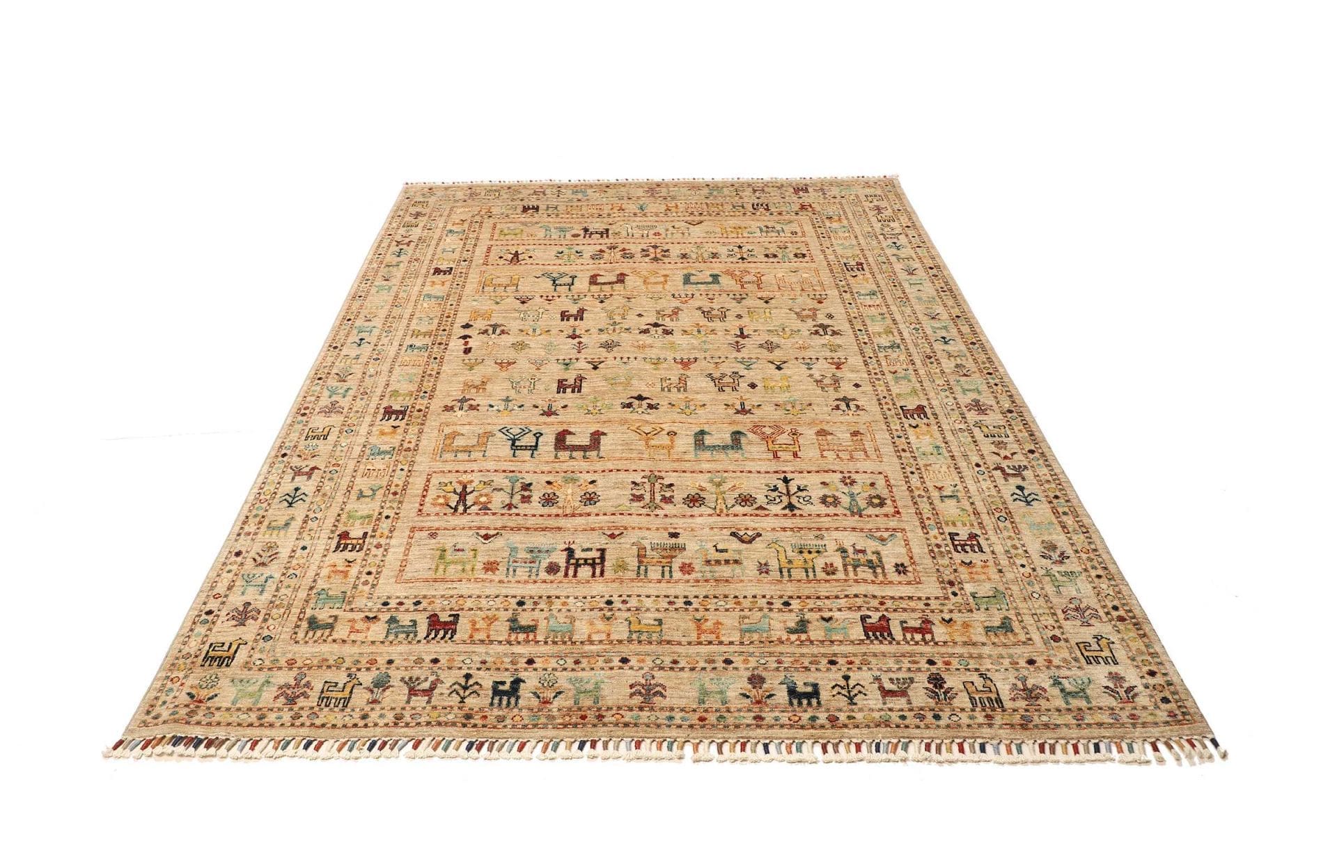Samarkand Orientteppich 176 × 221 cm aus Wolle, handgeknüpft