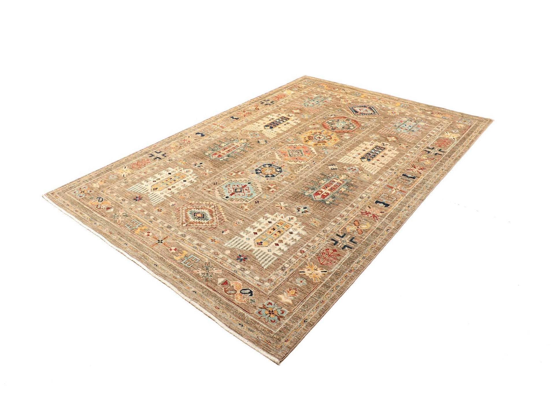 samarkand-tribal-teppich-172-x-236cm-handgeknupft-wolle-bunt-1 Handgeknüpfter Samarkand Orientteppich, 172 × 236 cm, Wolle