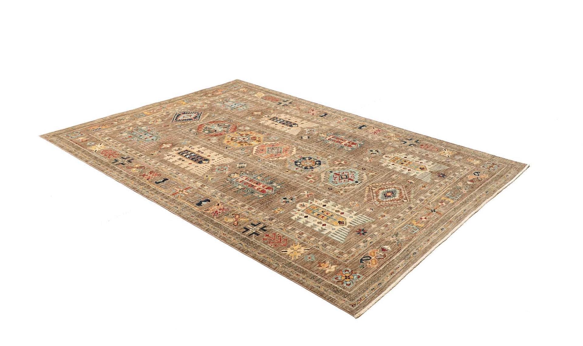samarkand-tribal-teppich-172-x-236cm-handgeknupft-wolle-bunt-2 Handgeknüpfter Samarkand Orientteppich, 172 × 236 cm, Wolle