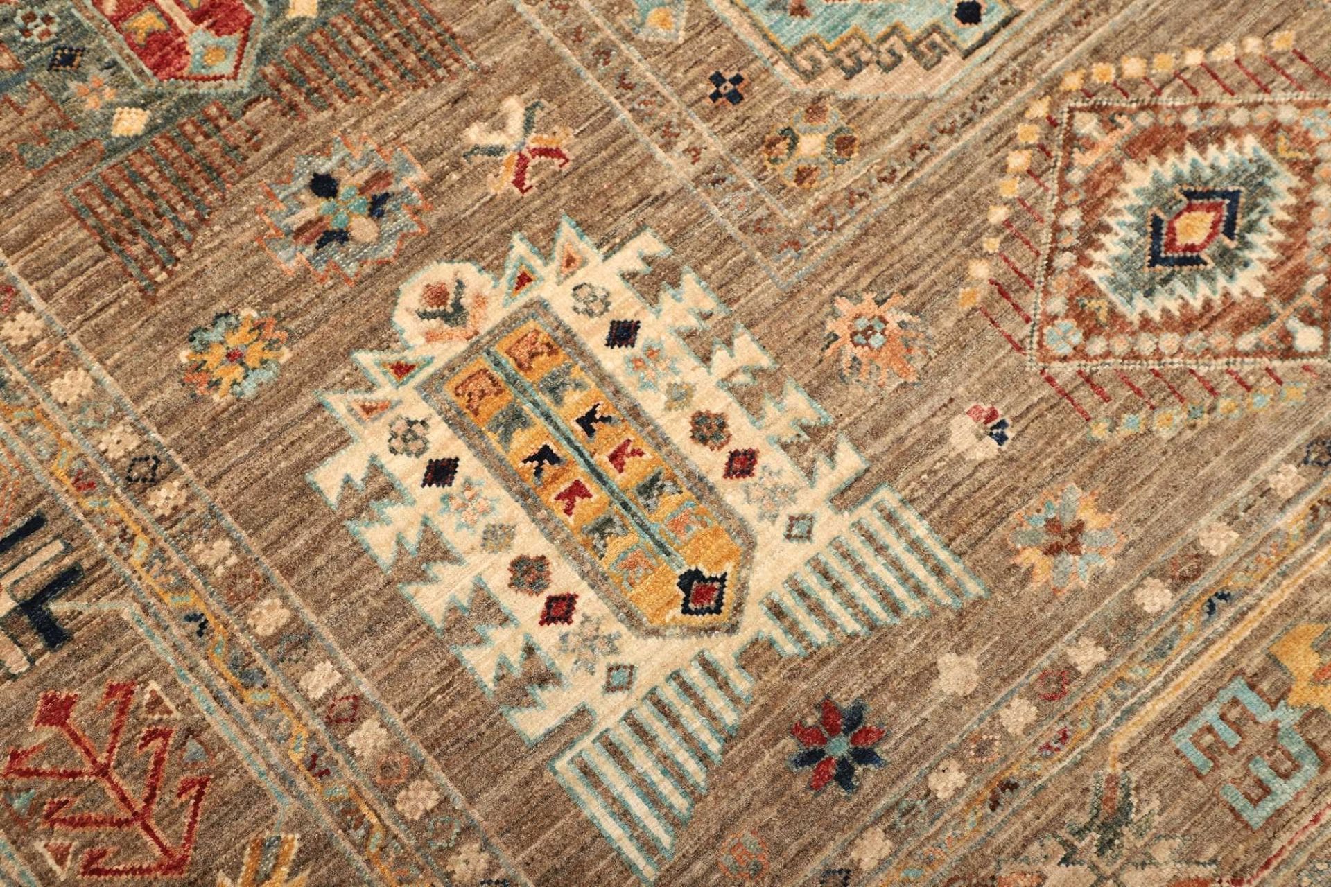 samarkand-tribal-teppich-172-x-236cm-handgeknupft-wolle-bunt-5 Handgeknüpfter Samarkand Orientteppich, 172 × 236 cm, Wolle