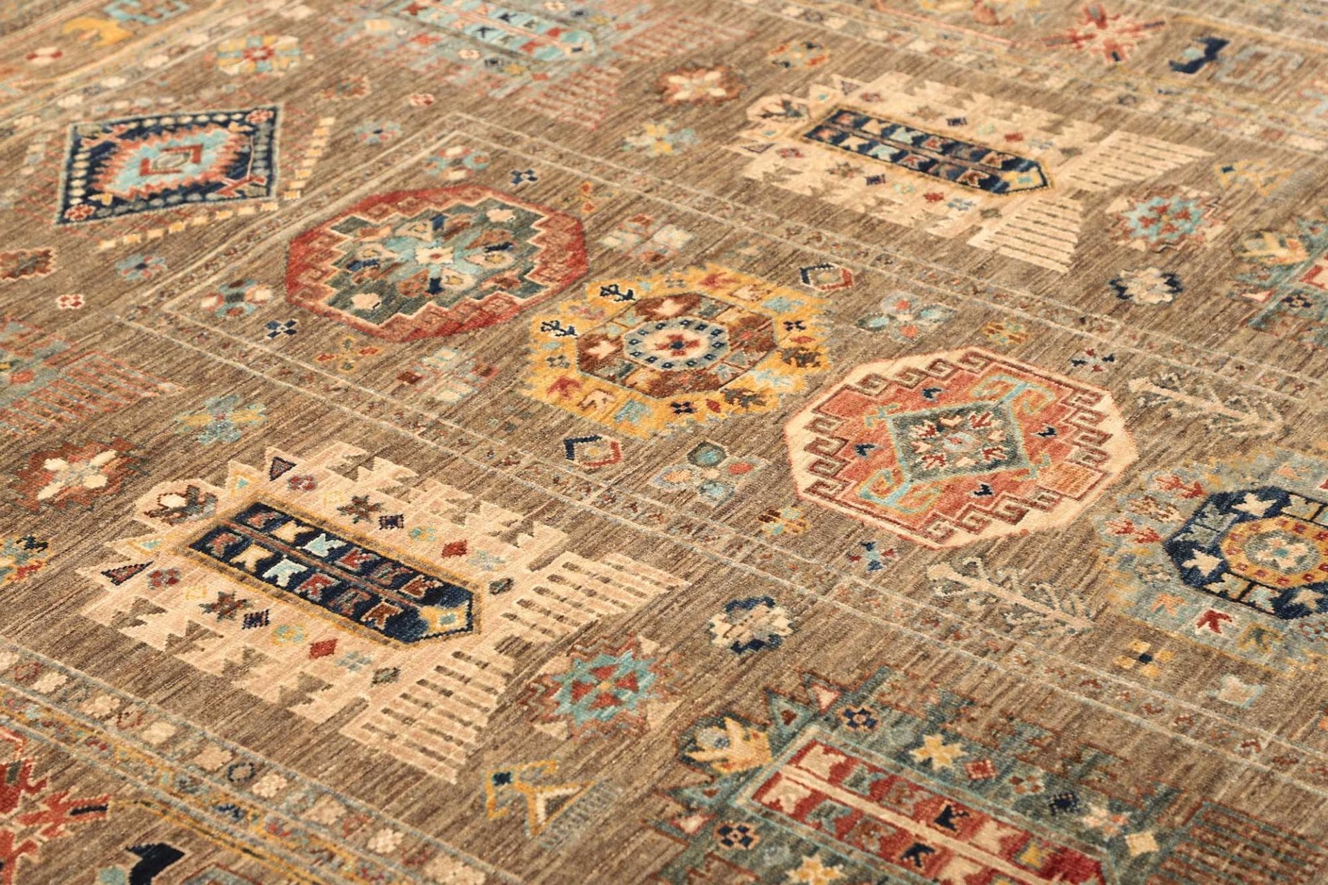 samarkand-tribal-teppich-172-x-236cm-handgeknupft-wolle-bunt-6 Handgeknüpfter Samarkand Orientteppich, 172 × 236 cm, Wolle