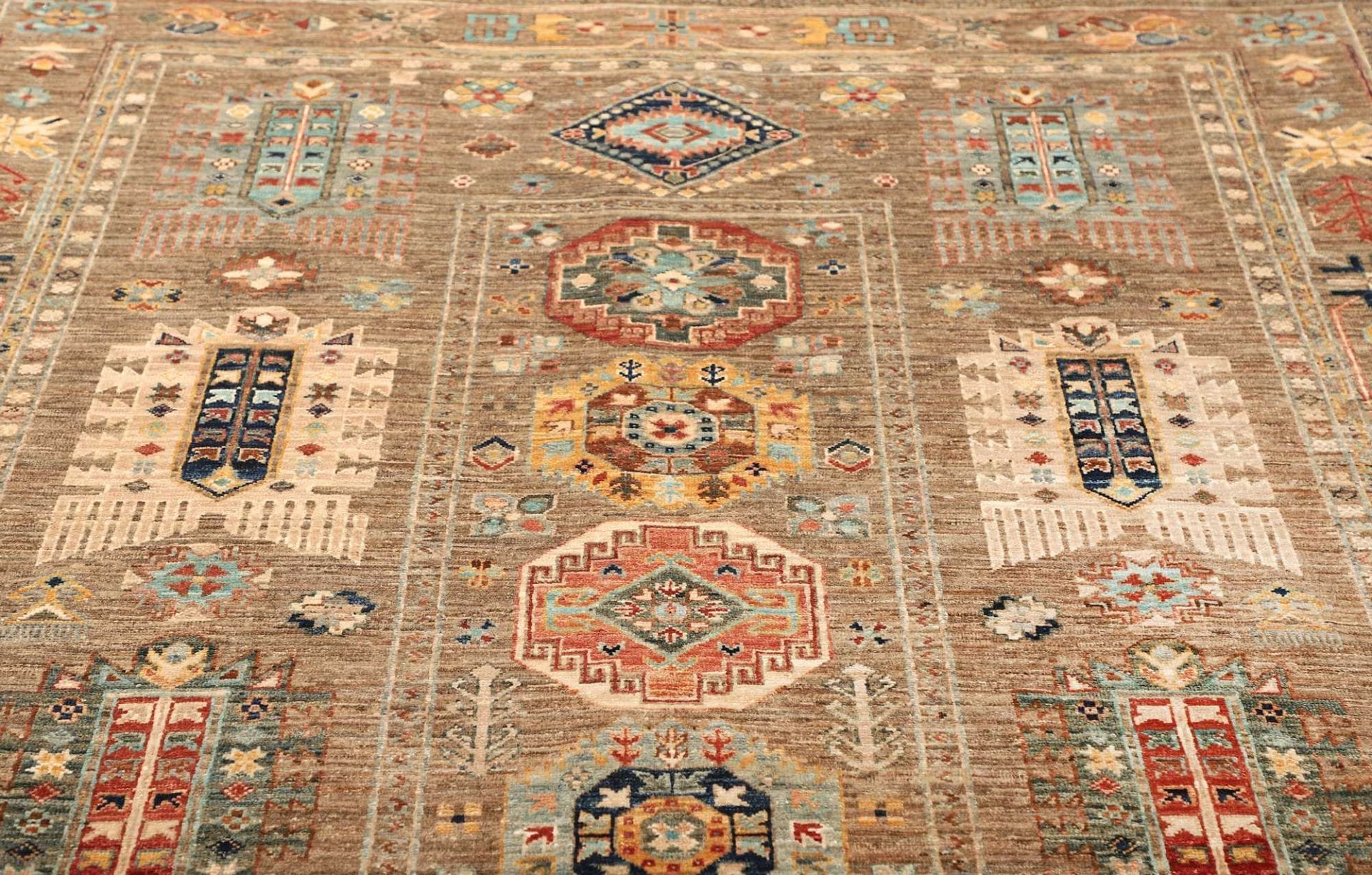 samarkand-tribal-teppich-172-x-236cm-handgeknupft-wolle-bunt-7 Handgeknüpfter Samarkand Orientteppich, 172 × 236 cm, Wolle