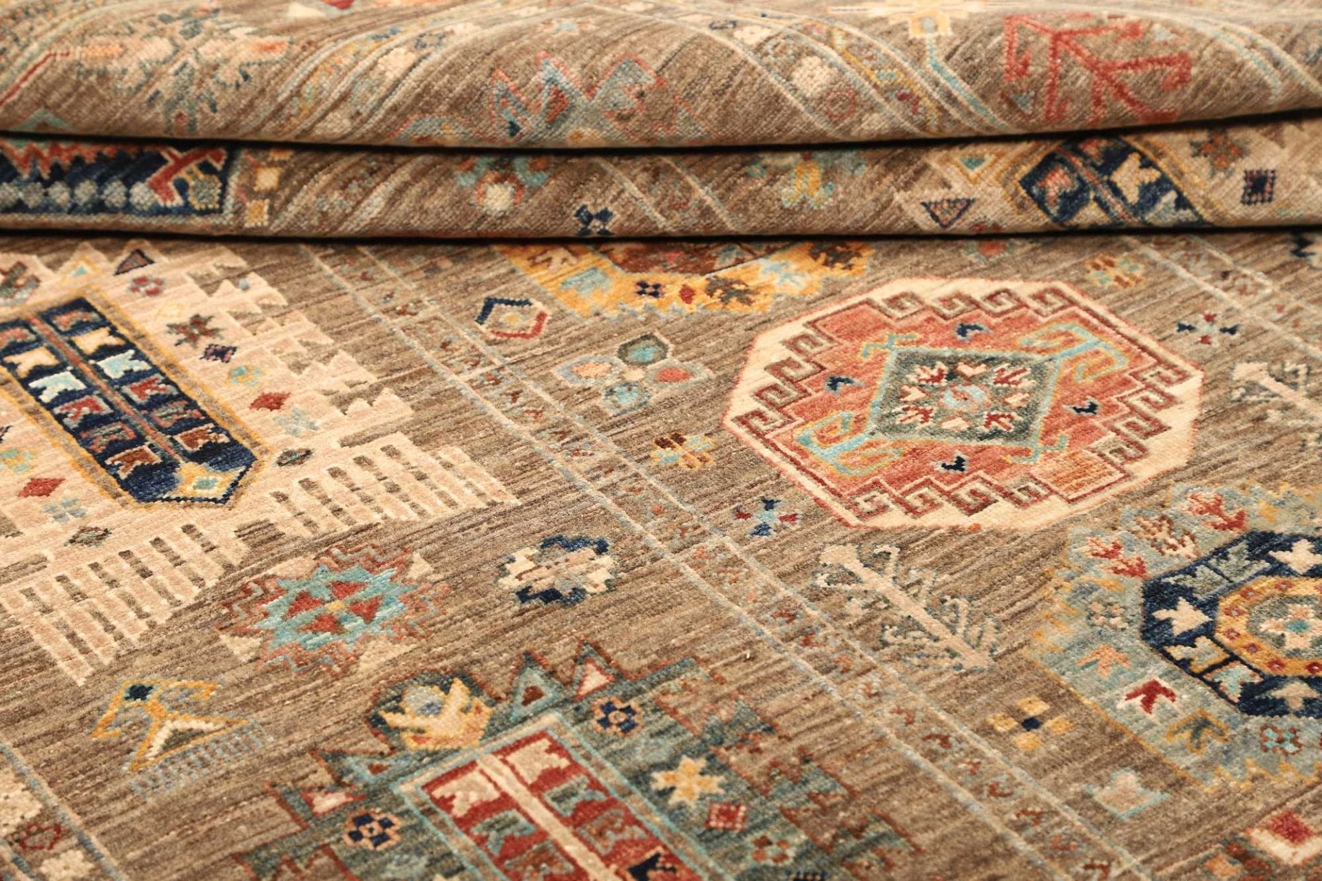 samarkand-tribal-teppich-172-x-236cm-handgeknupft-wolle-bunt-9 Handgeknüpfter Samarkand Orientteppich, 172 × 236 cm, Wolle