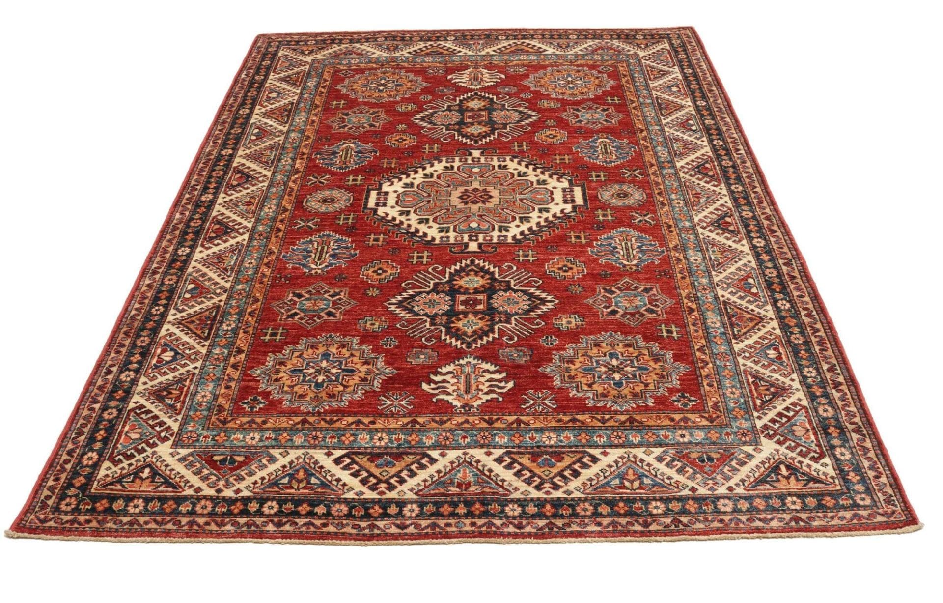 Handgeknüpfter Kazak Orientteppich, 171 × 222 cm, Wolle