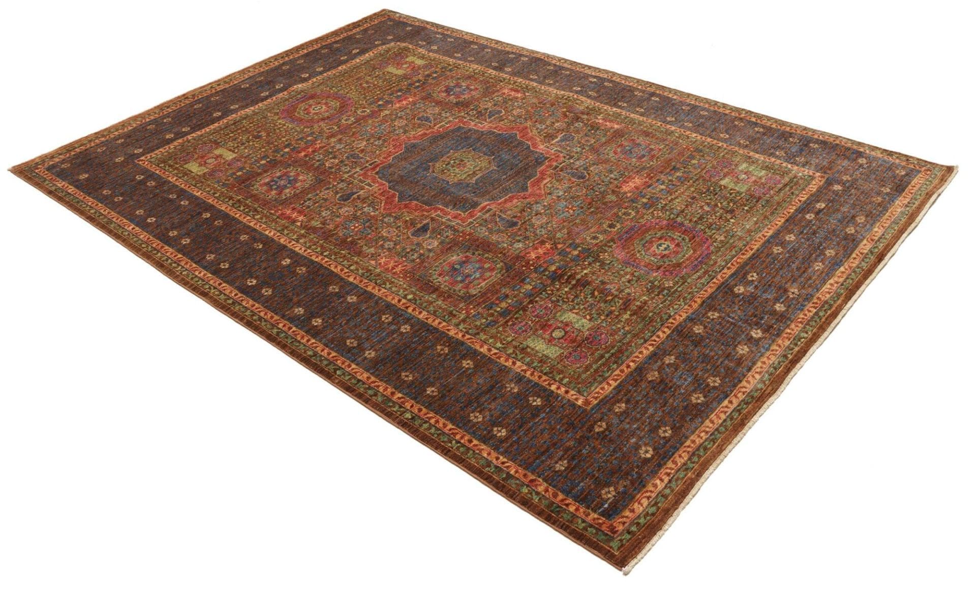 Mamluk Orientteppich 172 × 234 cm aus Wolle, handgeknüpft