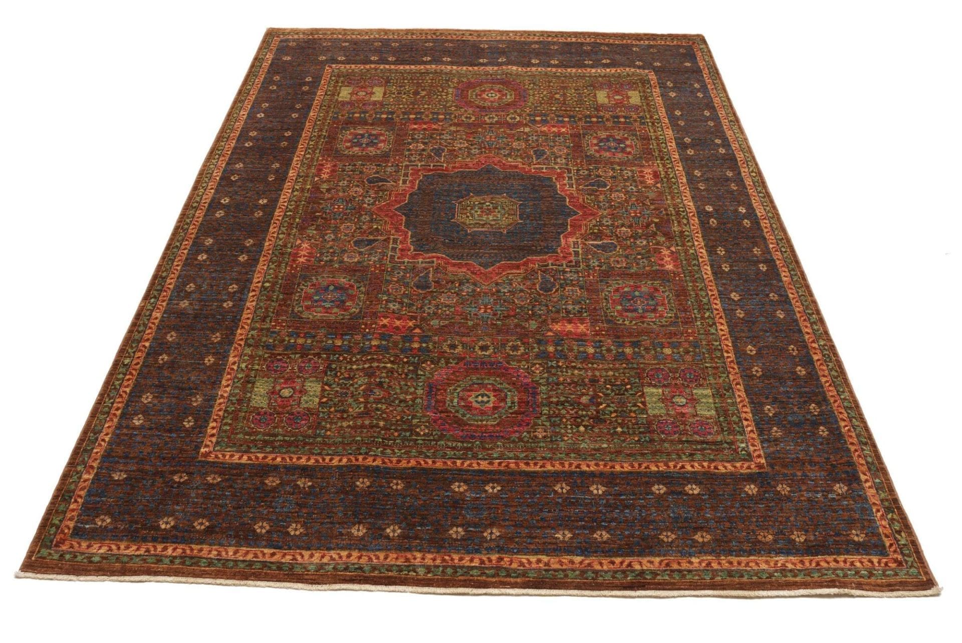 Mamluk Orientteppich 172 × 234 cm aus Wolle, handgeknüpft