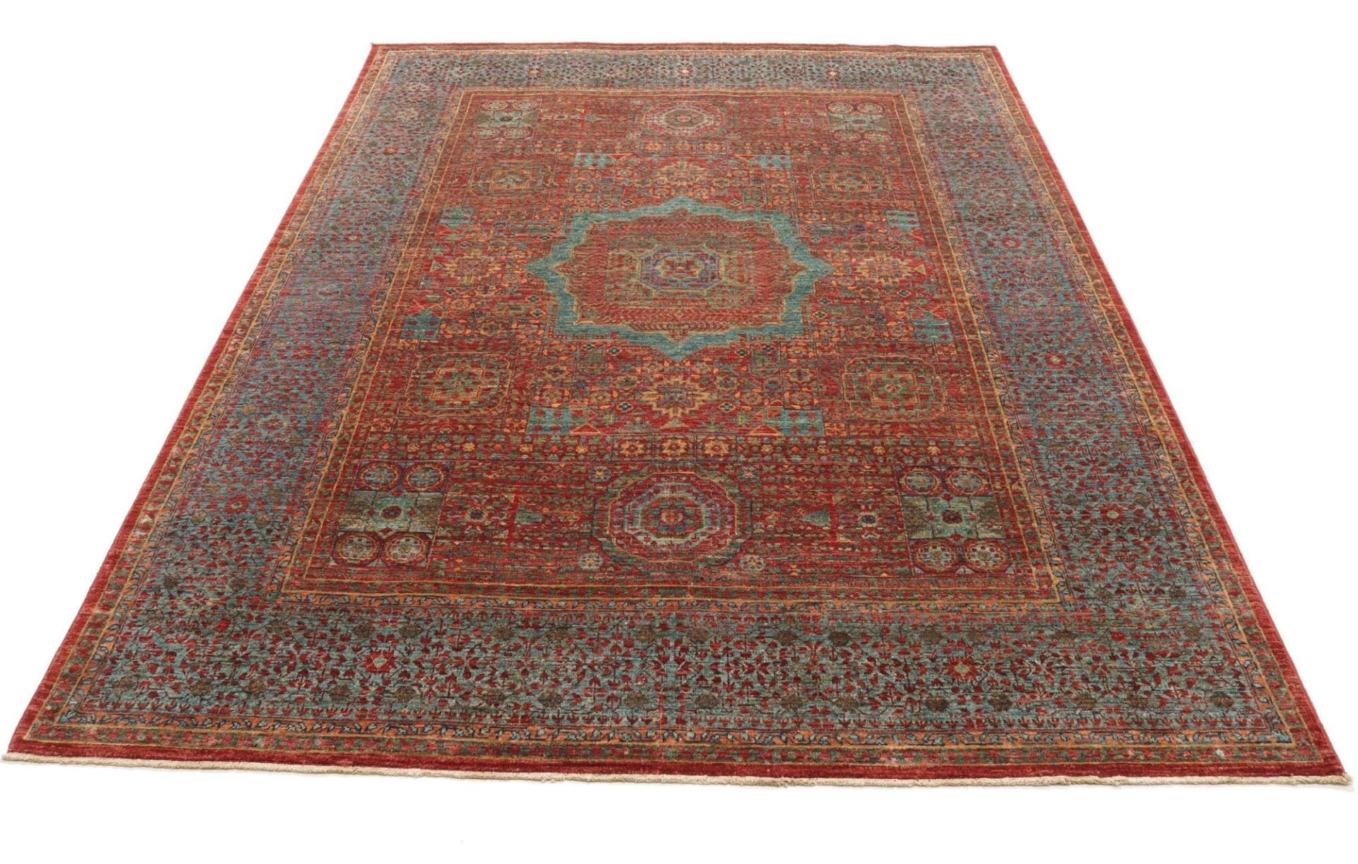 Handgeknüpfter Mamluk Orientteppich, 176 × 234 cm, Wolle